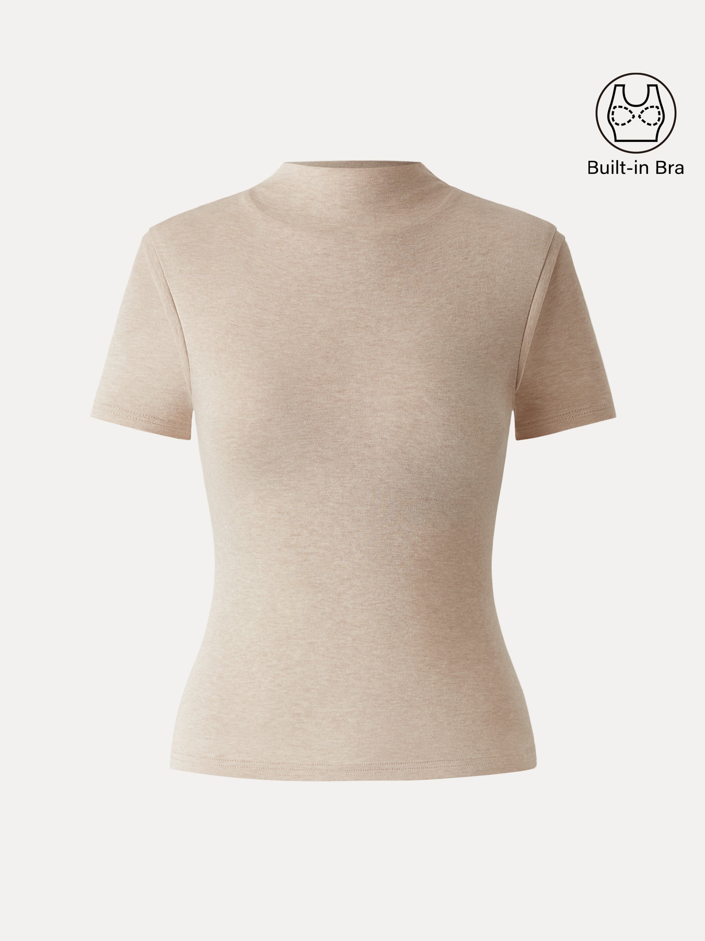 Lyocell Wool Mockneck Short Sleeve Brami