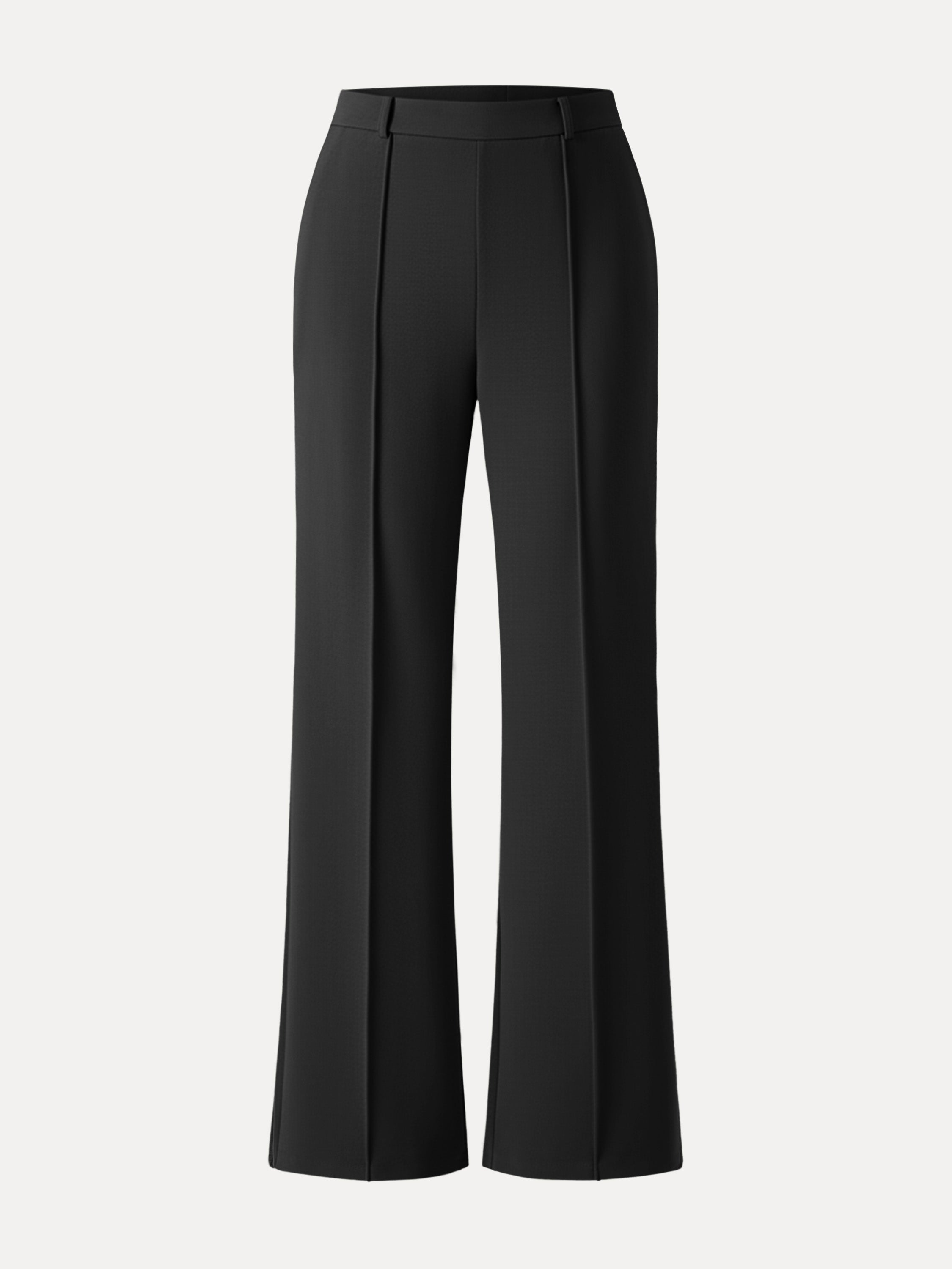 Double-Faced Cozy High Rise Pintuck Pull-on Pants with Pockets