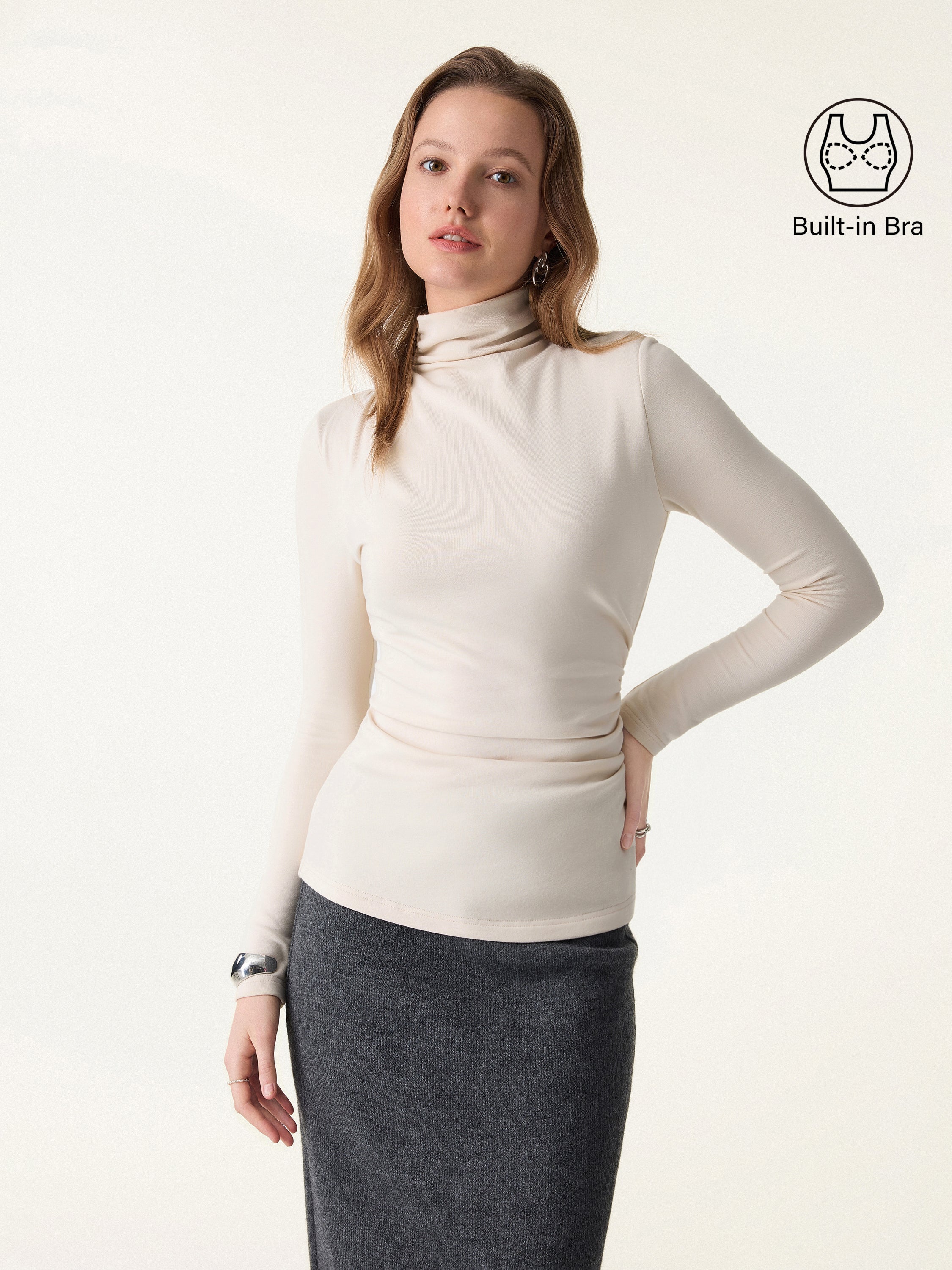 ProWarm Turtleneck Ruched Brami