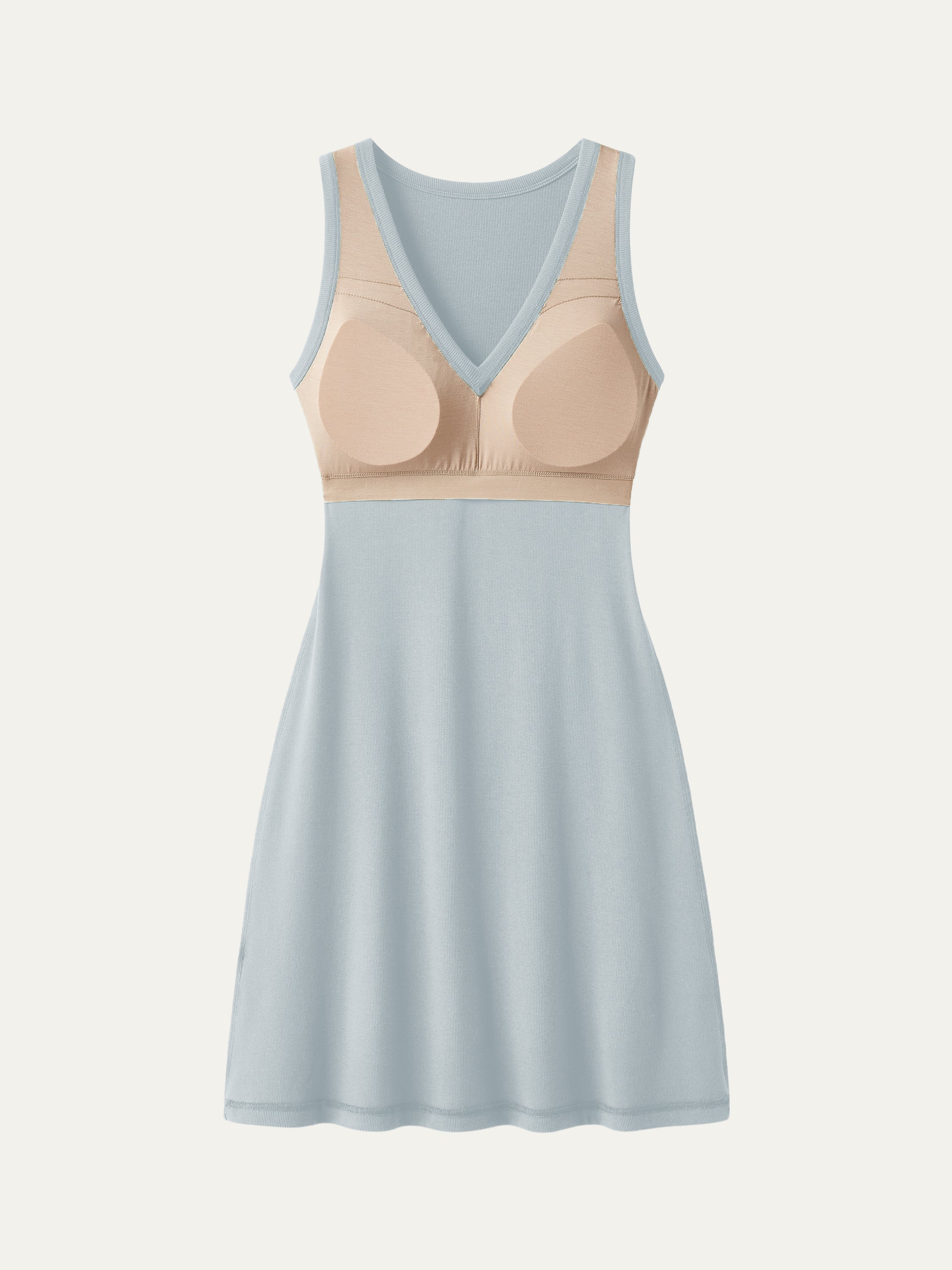 Flattering V-neck A-line New Airy Brami Tank Dress