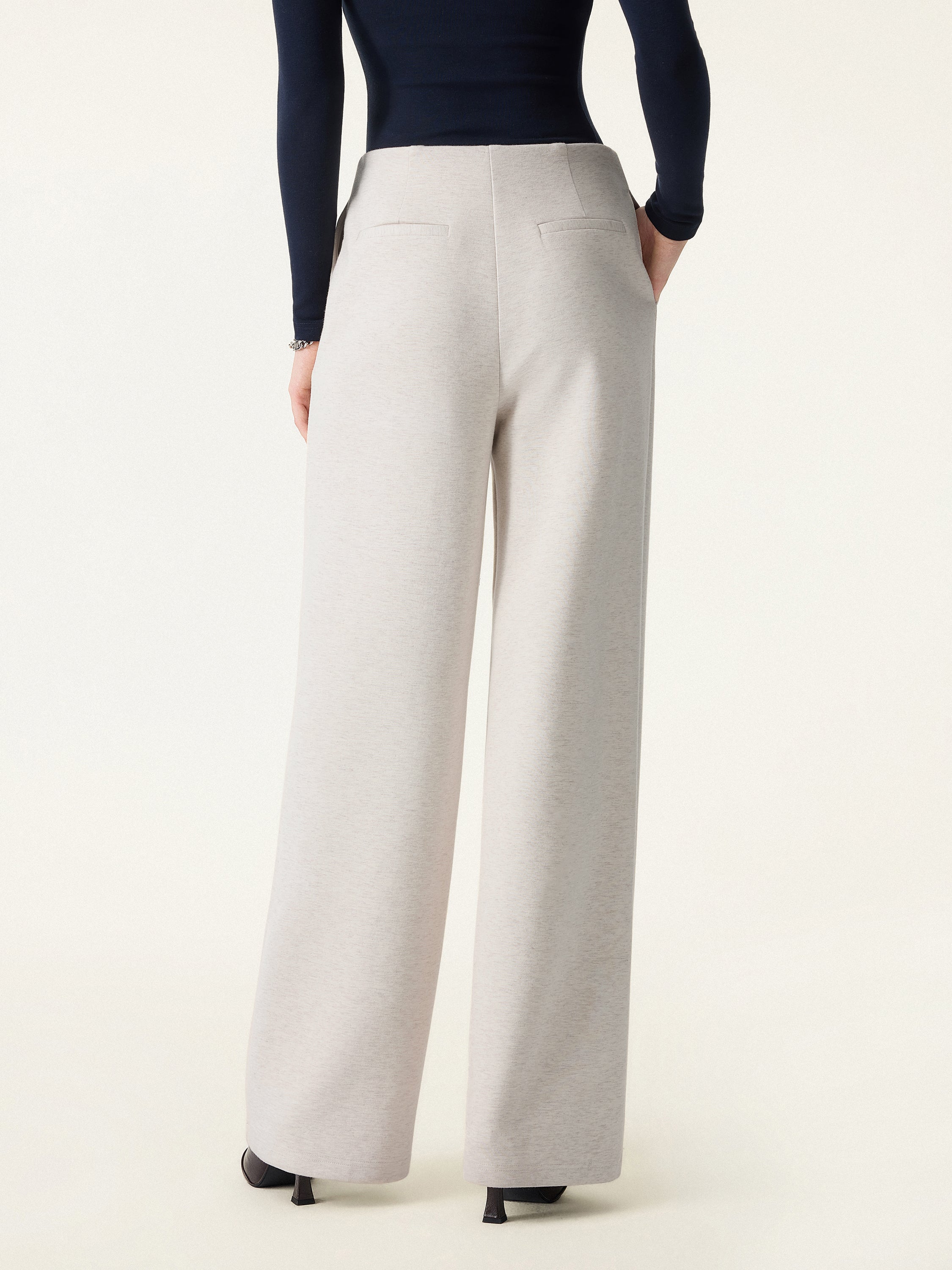 Tummy-Control Mid Rise Straight Leg Pull-on Pants
