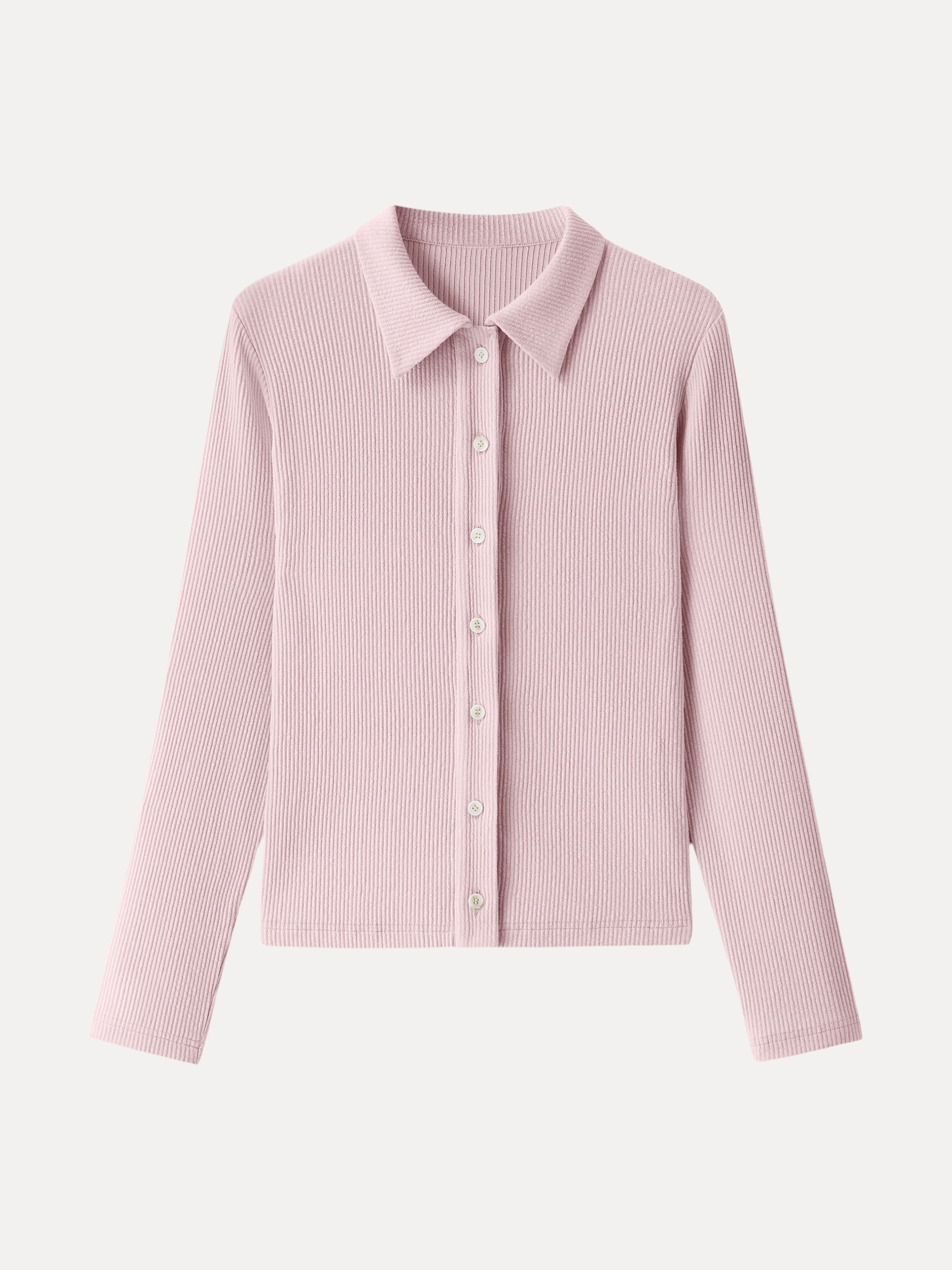 Stretch Cotton Textured Knit Button-Front Cardigan
