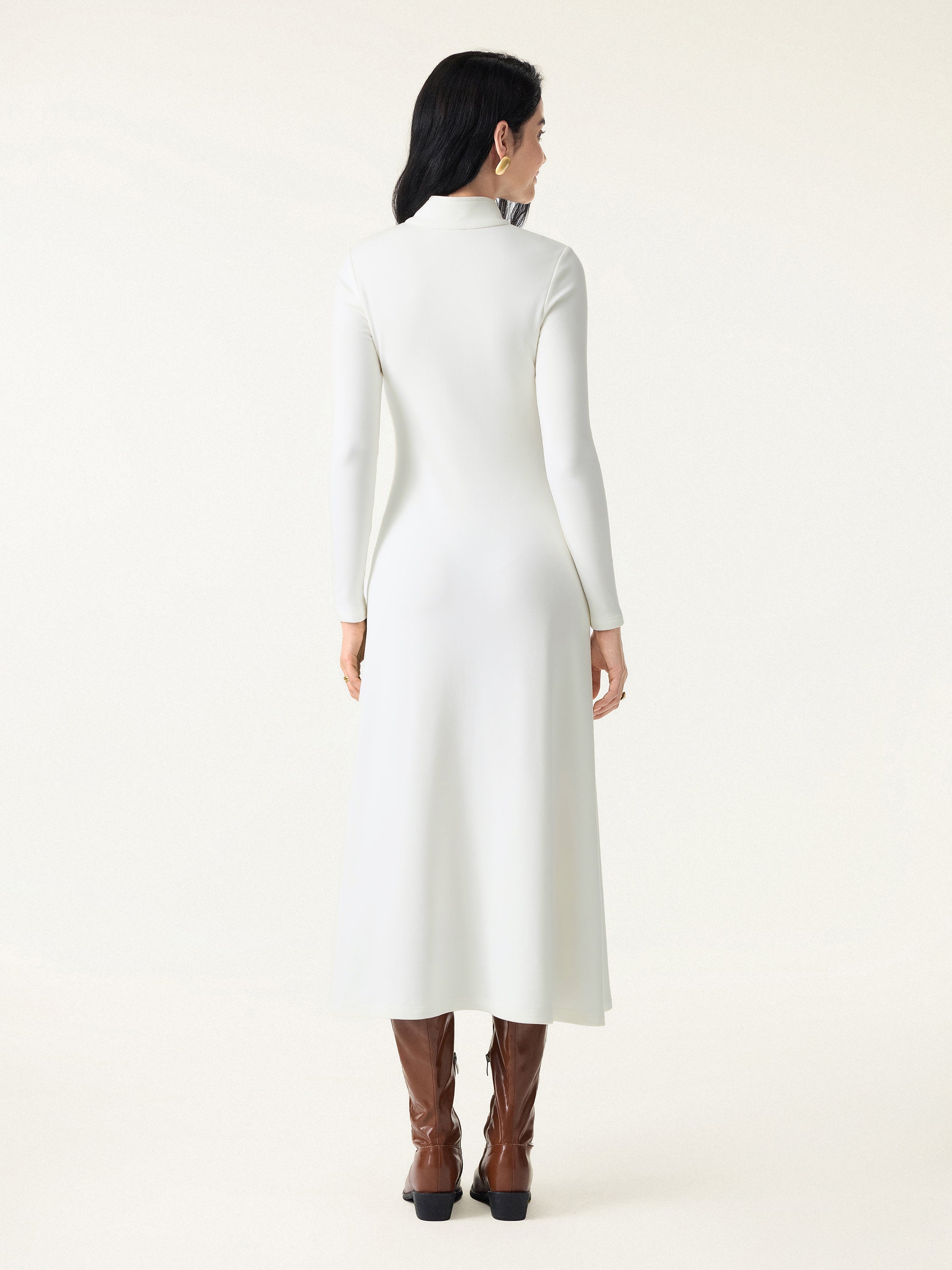 Mandarin Collar Frog Button Midi Brami Dress Limited Edition