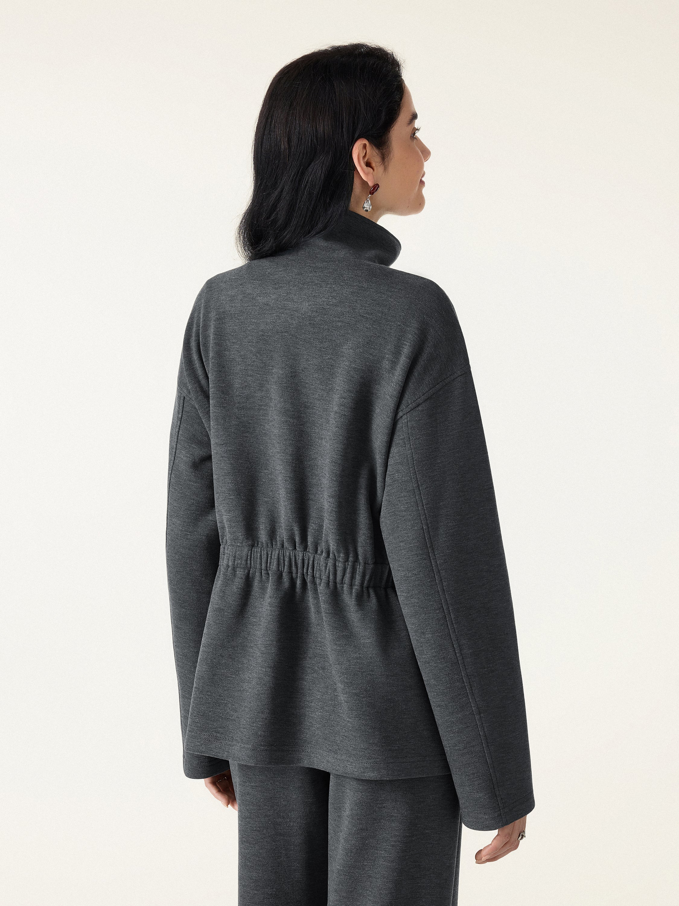 Windproof Cozy Warm Stand Collard Cinched Waist Jackets