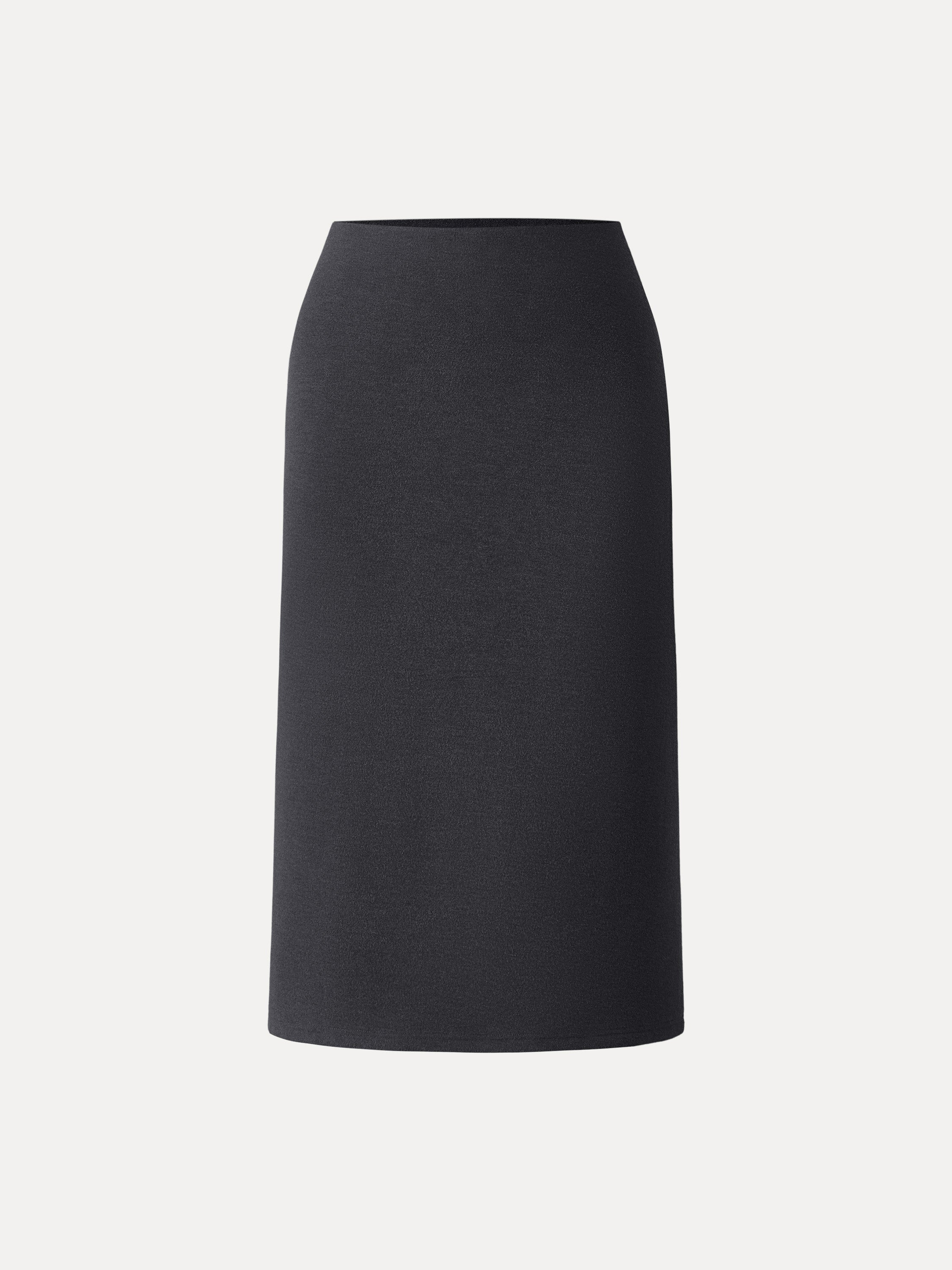 Slimming A-line Pull-on Midi Skirt