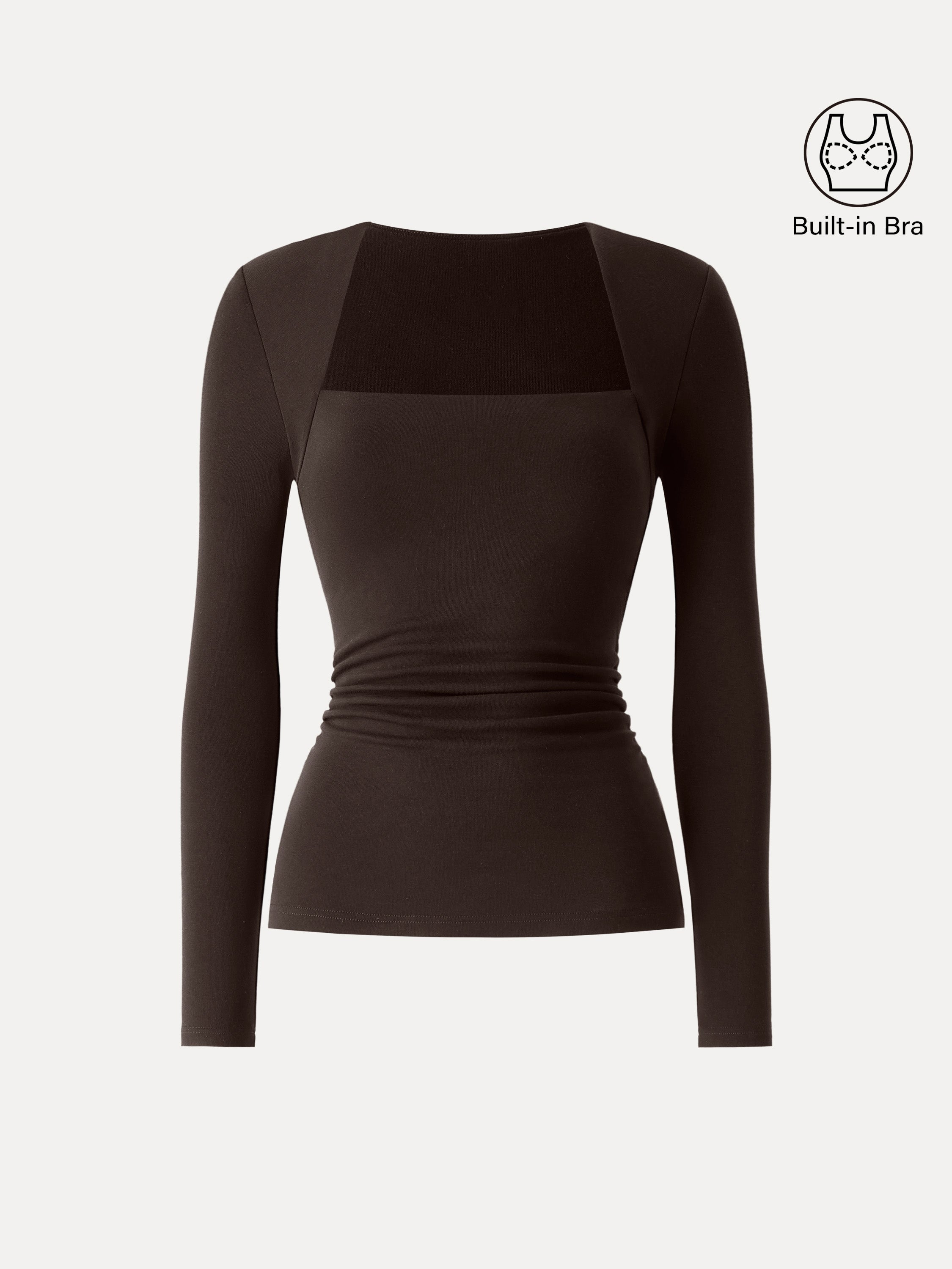 Angular Square Neck Side Ruched Brami