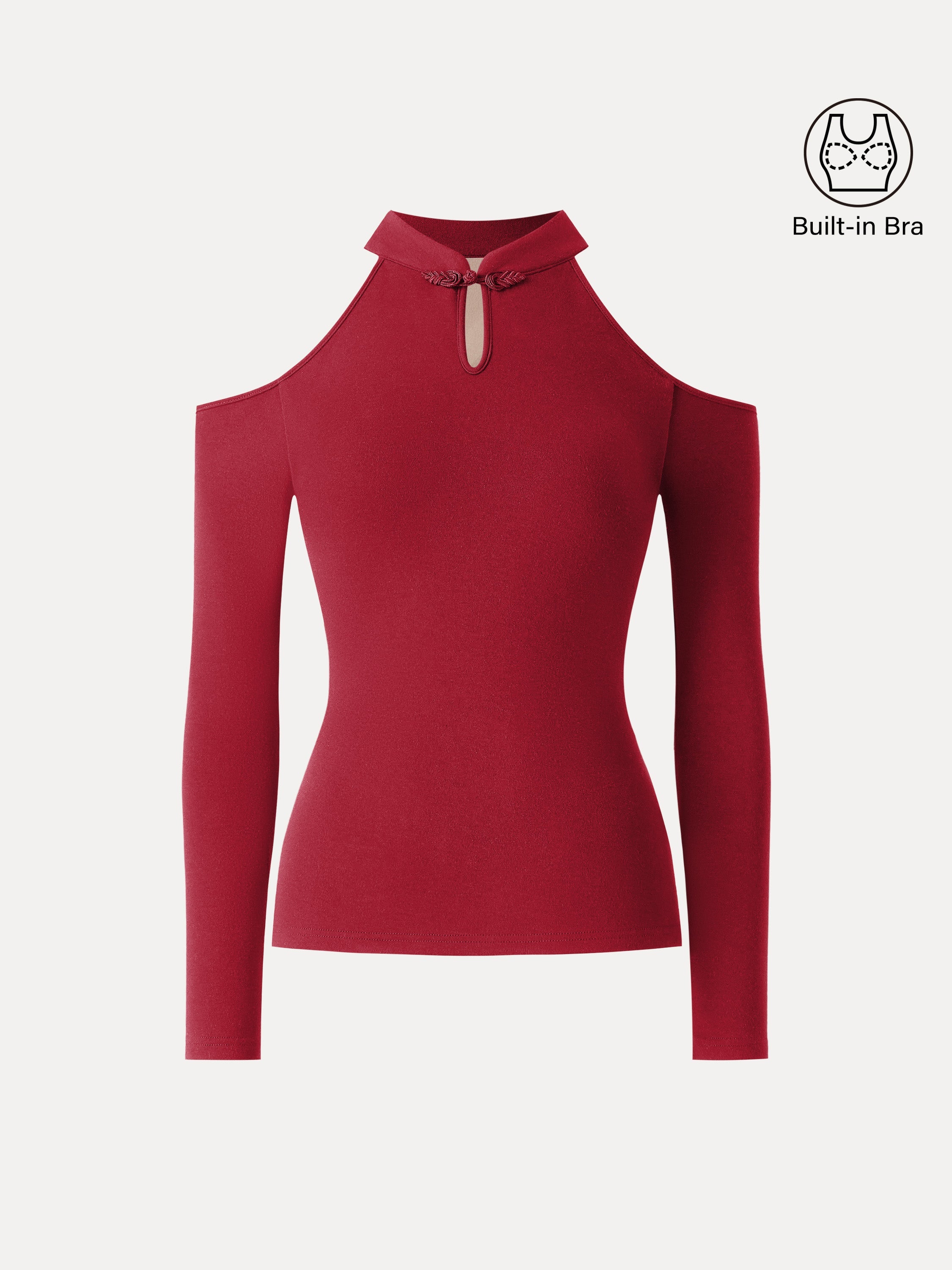 Cutout Shoulder Mandarin Collar Going-out Brami Limited Edition