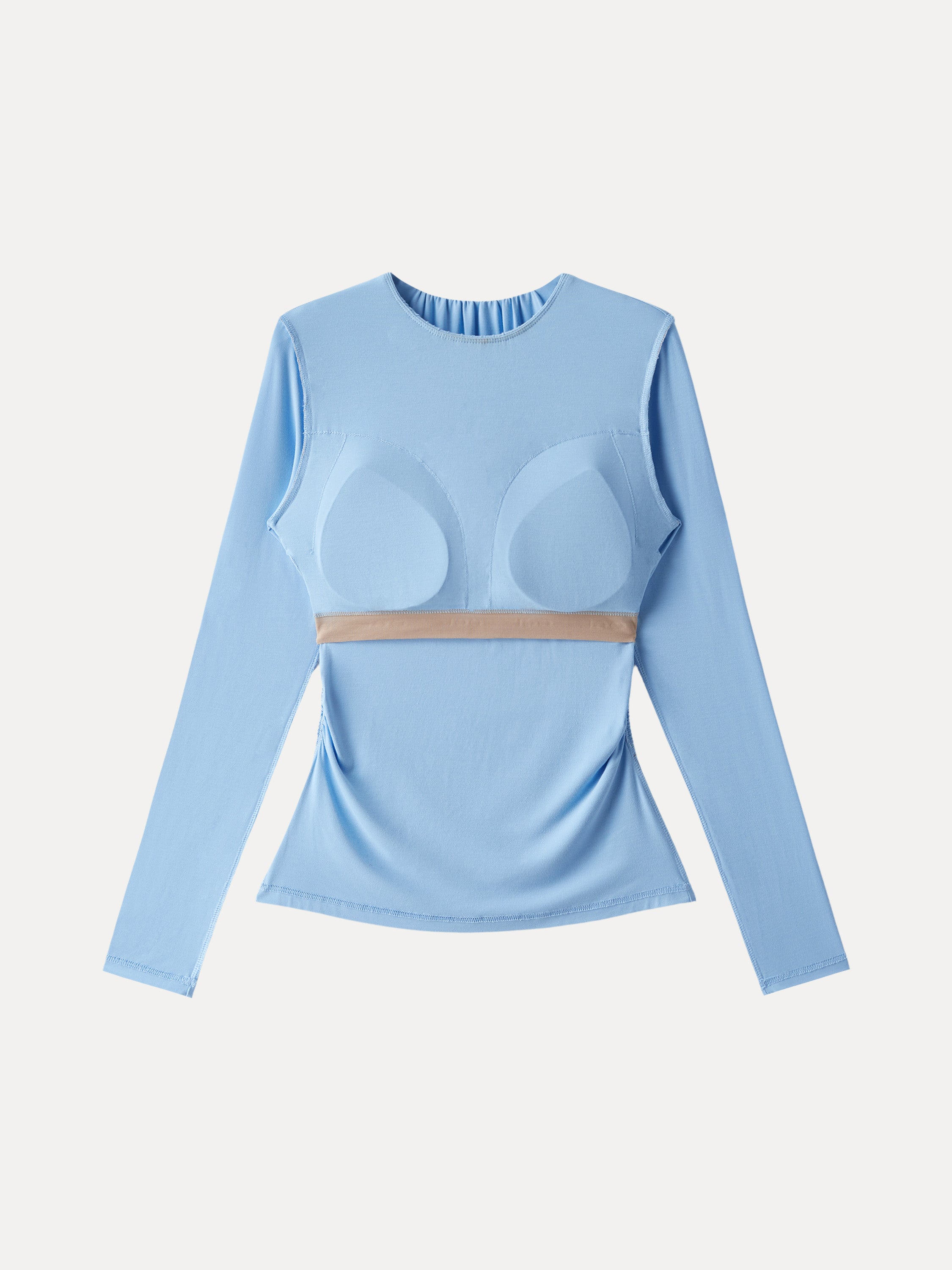 SkinKiss Round Neck All-over Ruching Brami