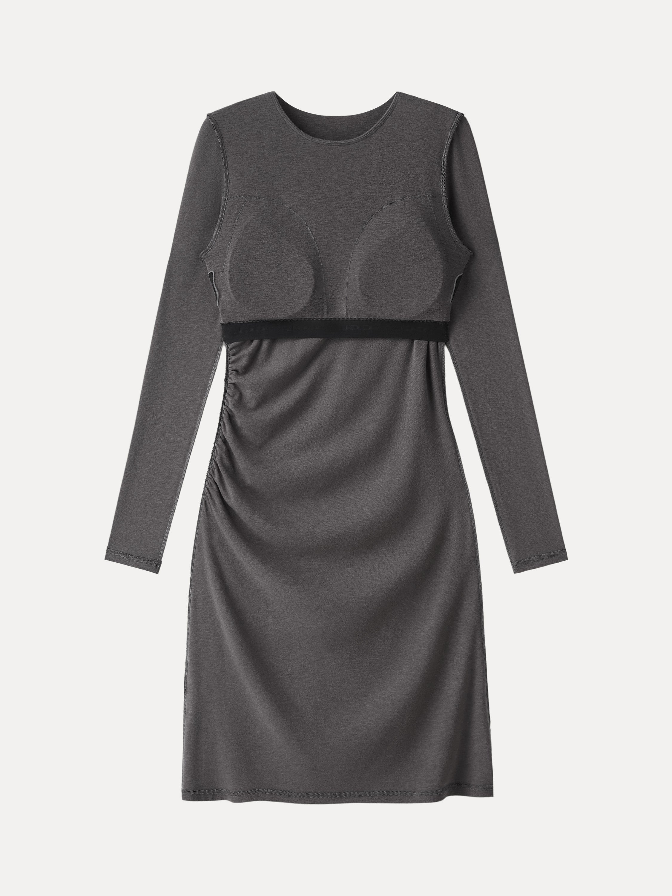 Cotton Lyocell Sleek Ruched Mini Brami Dress