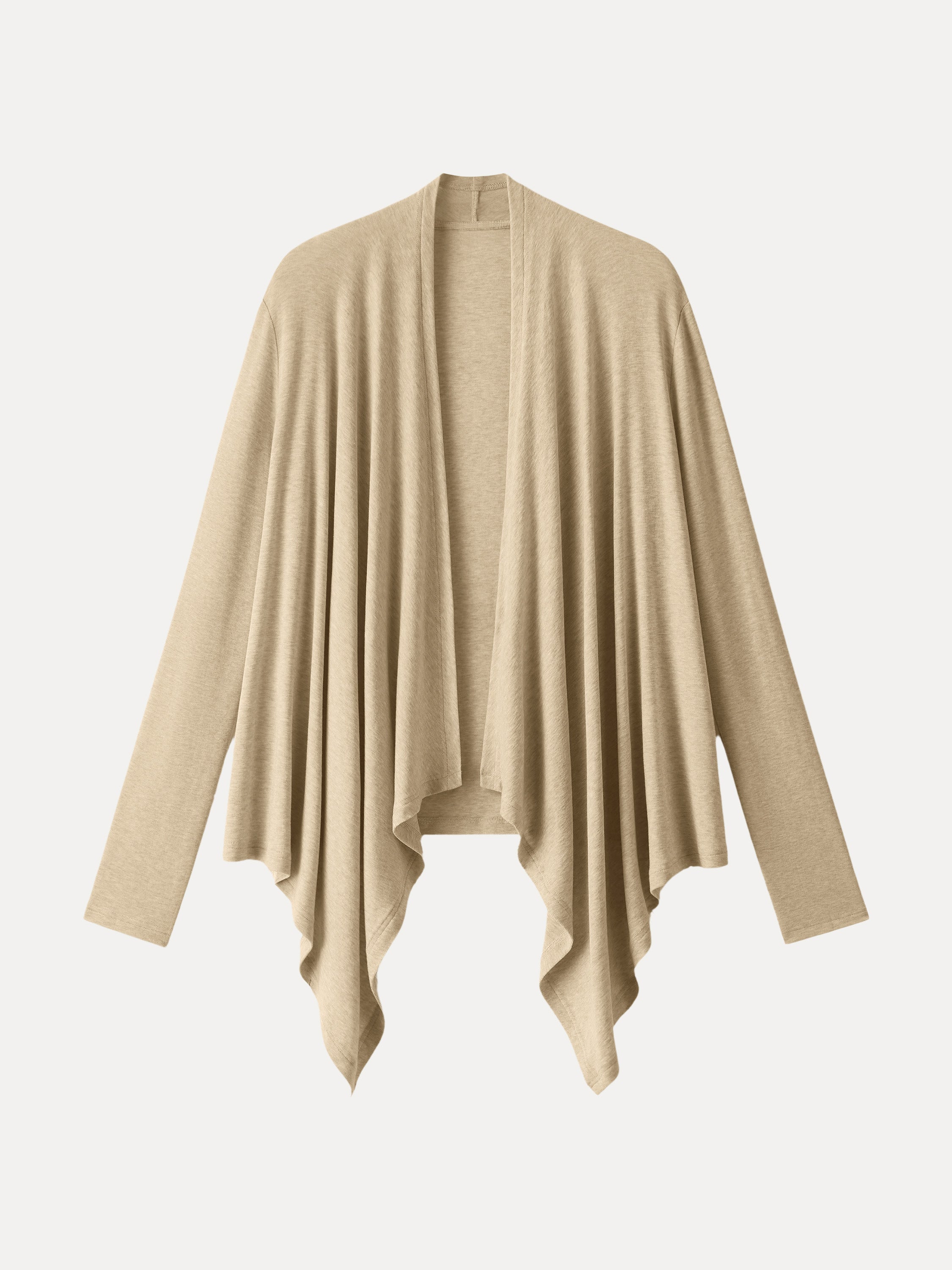Soft Lyocell Wool Fluid Drape Cardigan