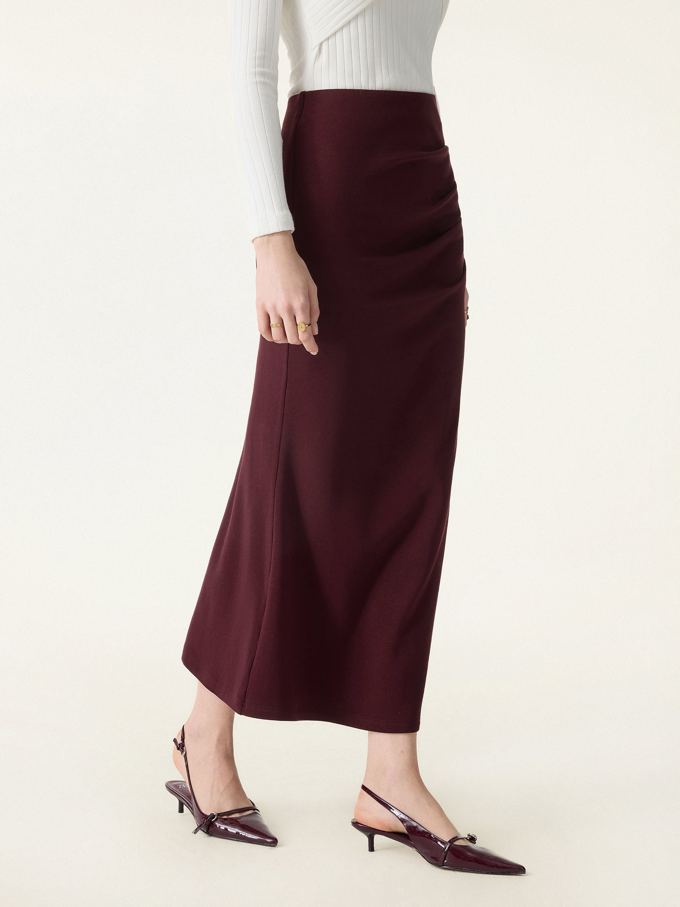 ProWarm Stretchy Tucked Flare Maxi Skirt