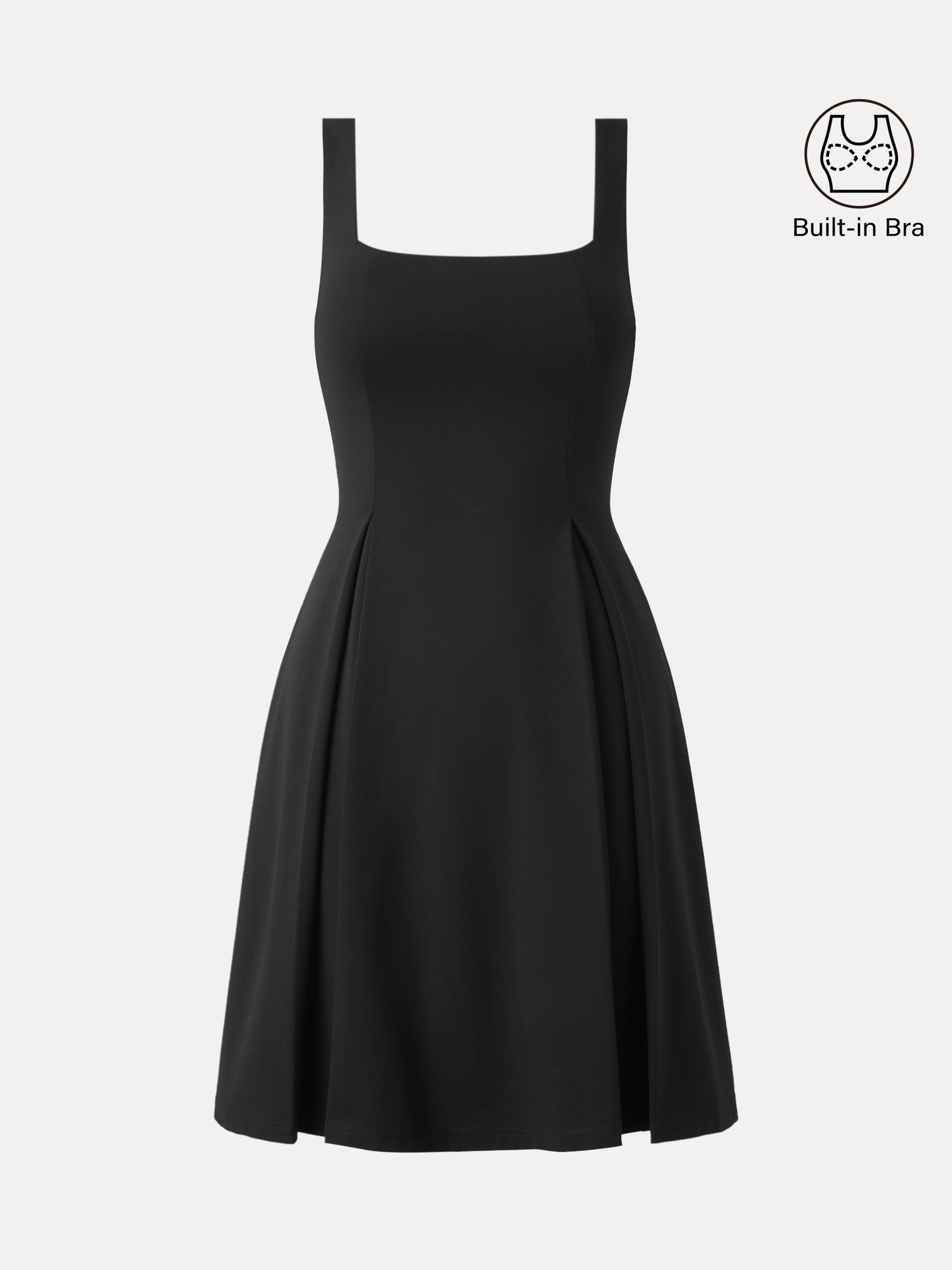 Square Neck Fit-and-flare Mini Brami Dress