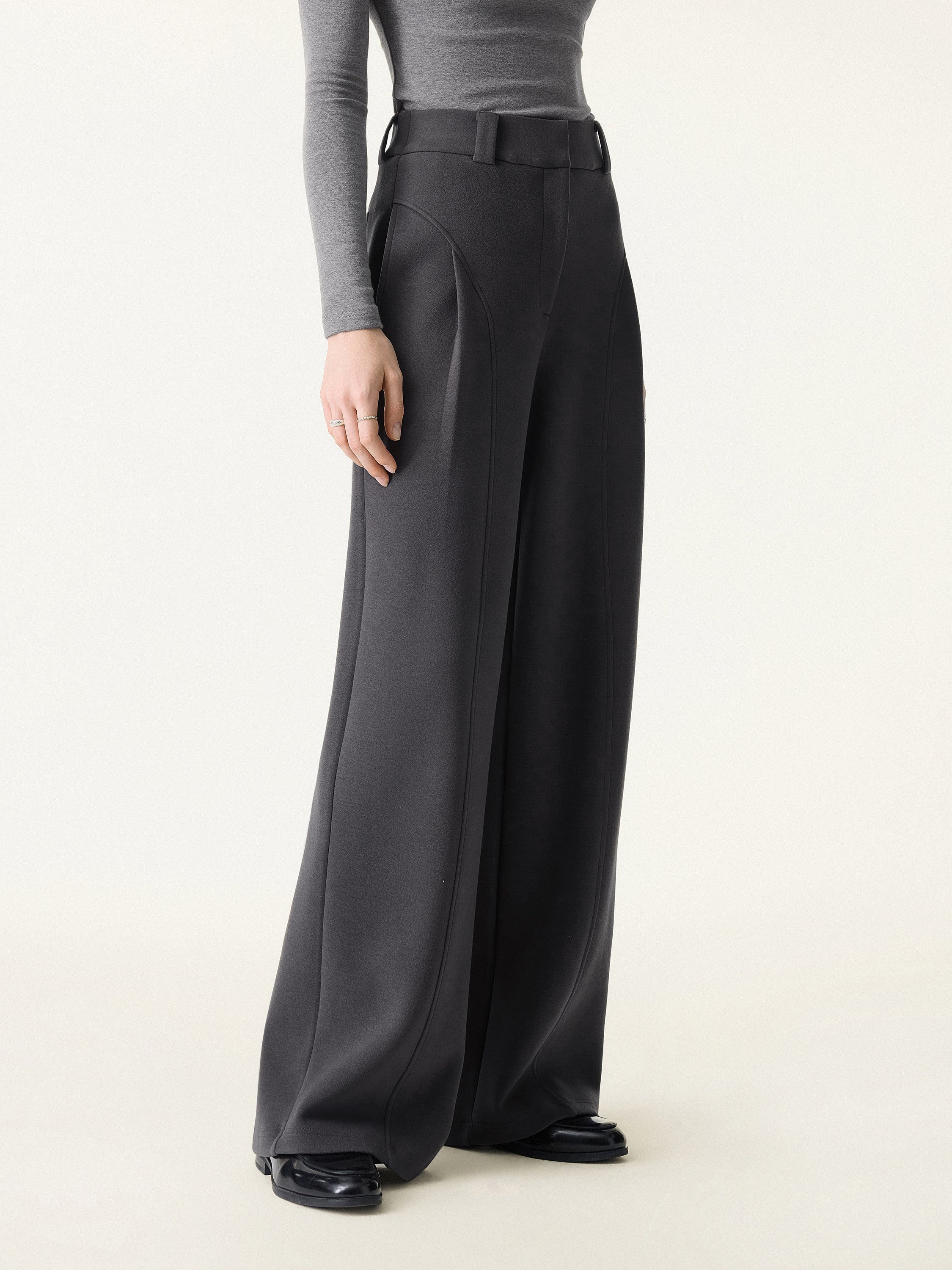 FuzzLuxe Flyfront Super Wide Leg Pants