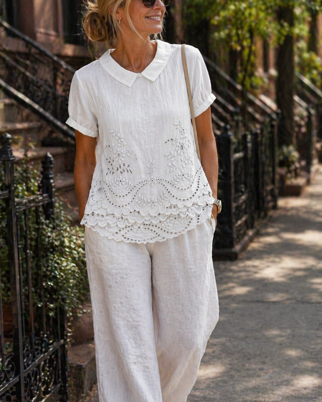 Lily | Floral Embroidered Shirt