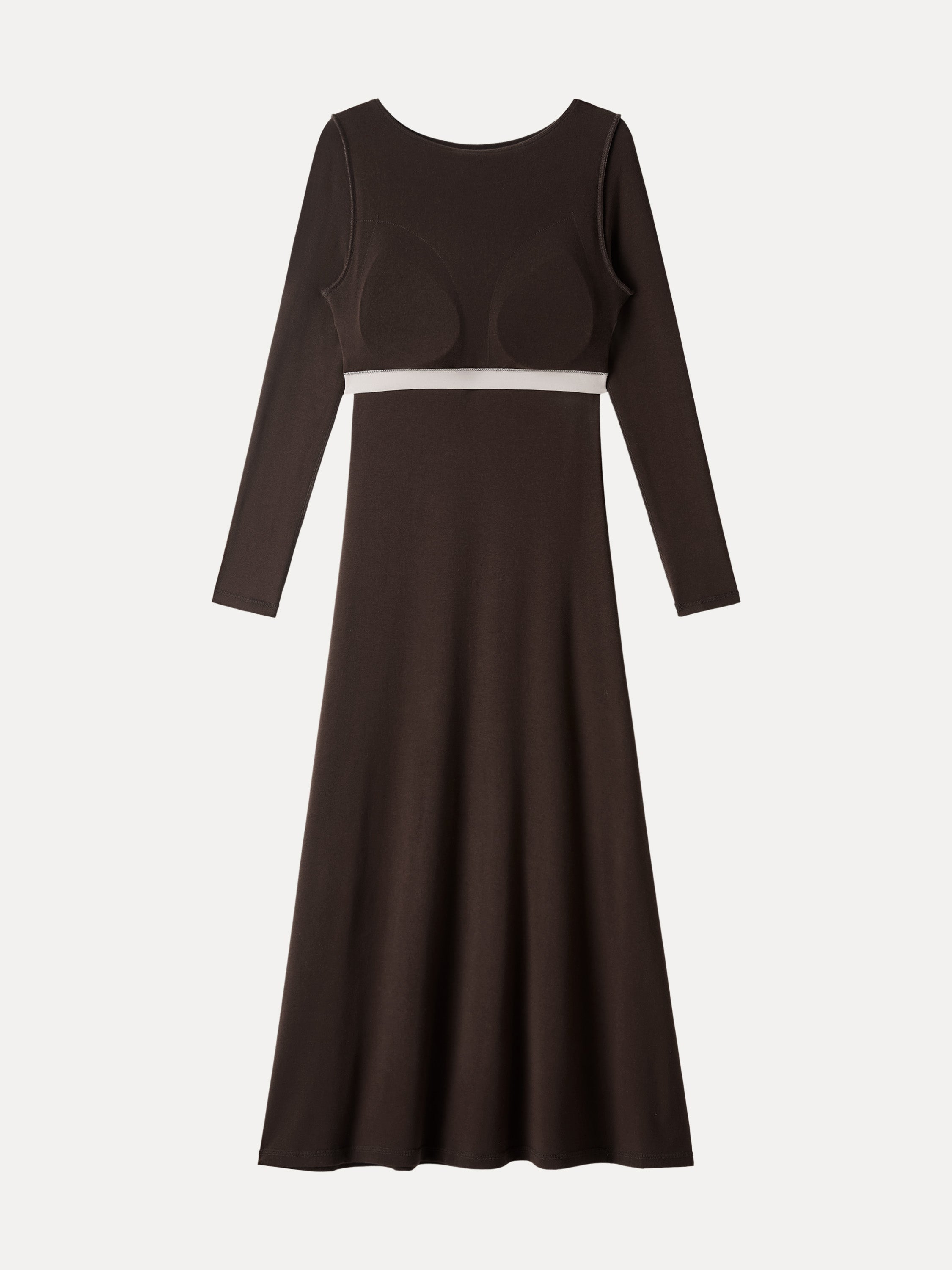 Chic Boatneck Ruched Midi Brami Dress