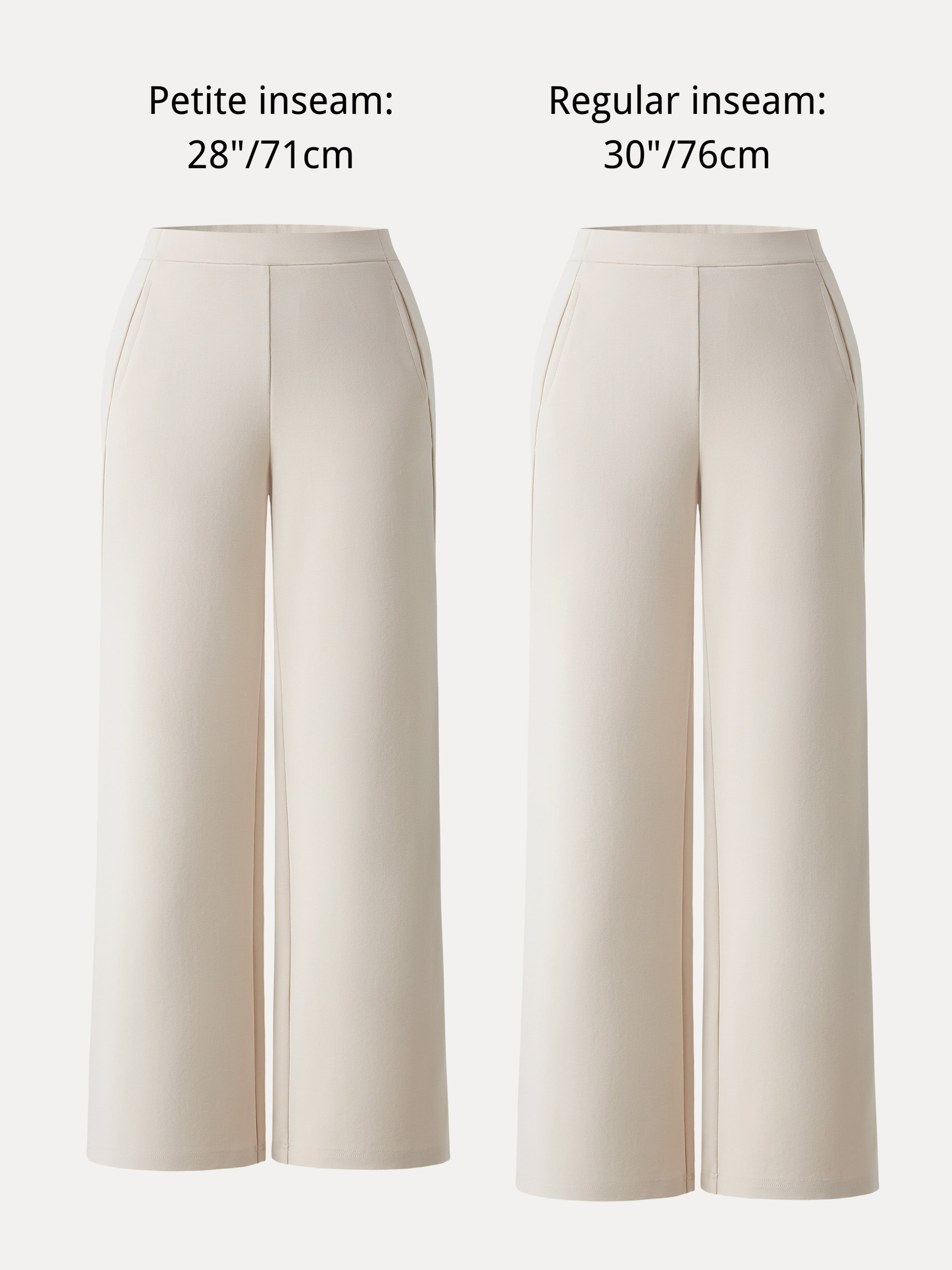 Mid Rise Straight Pull-on Pants with Pockets