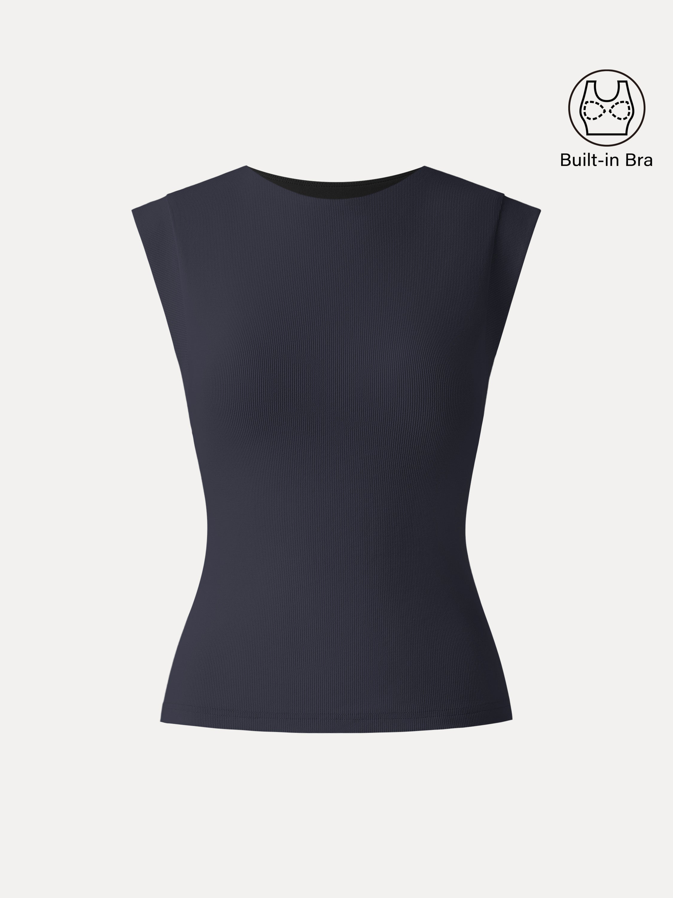 Cotton Viscose Round Neck Wide Shoulder Brami