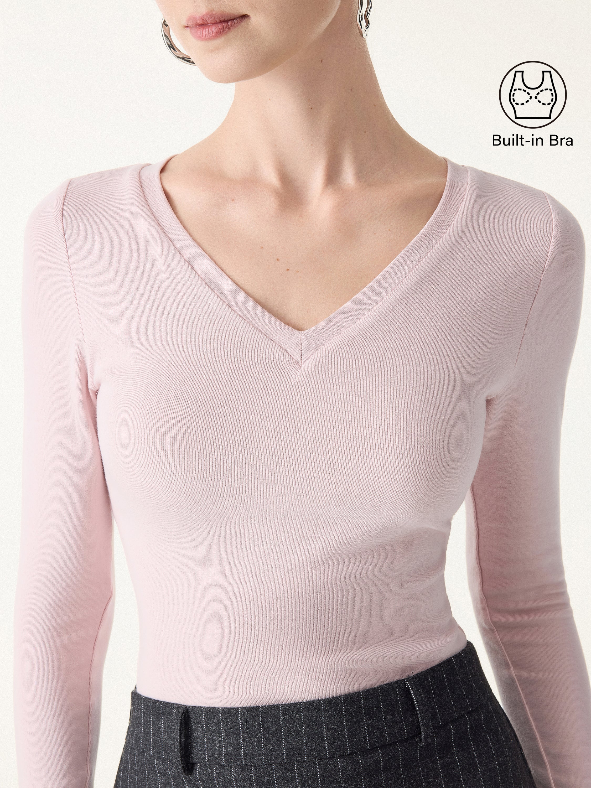 LiteWarm V-Neck Long Sleeve Brami