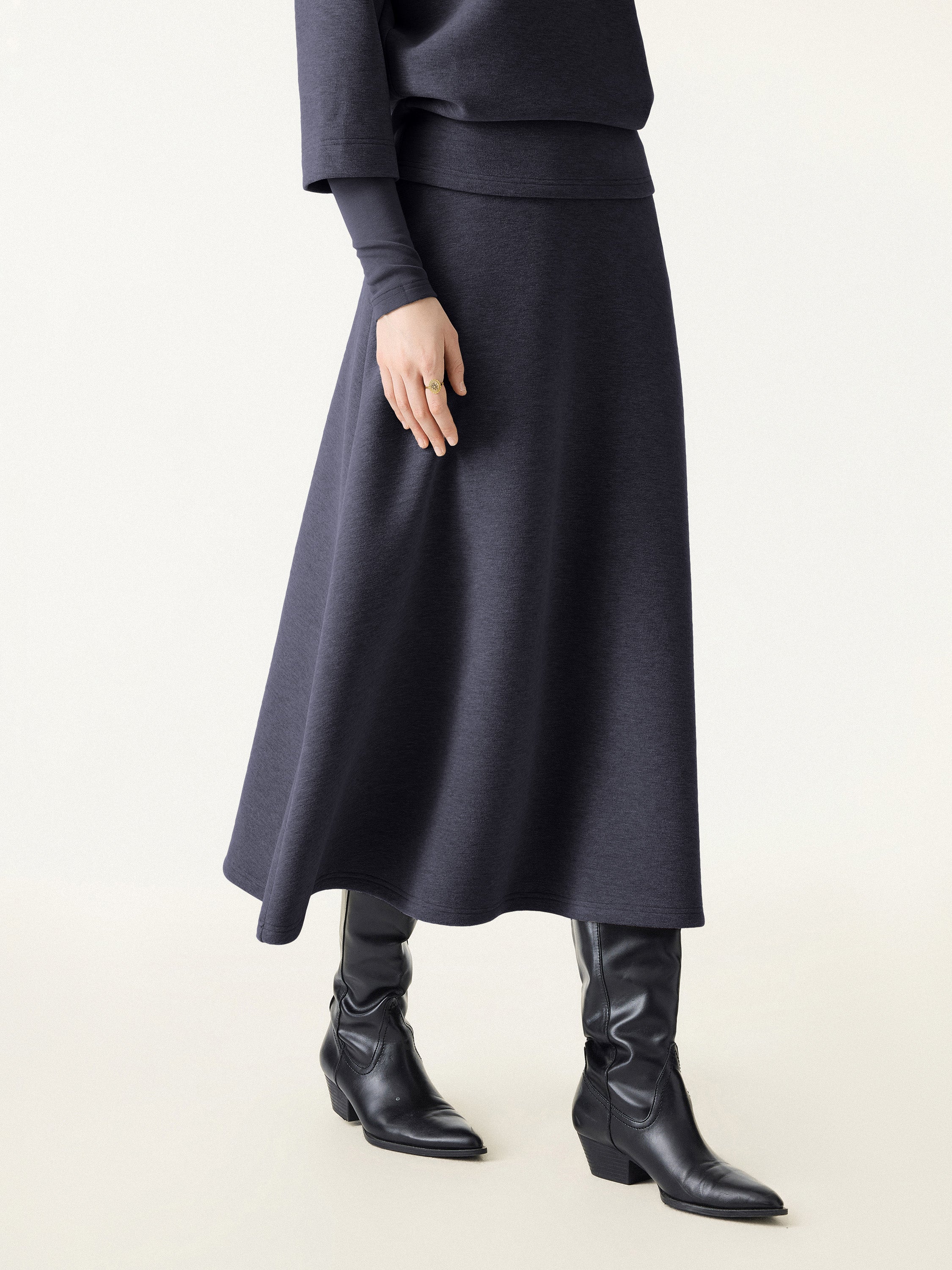 FuzzLuxe Essential Midi A-line Circle Skirt