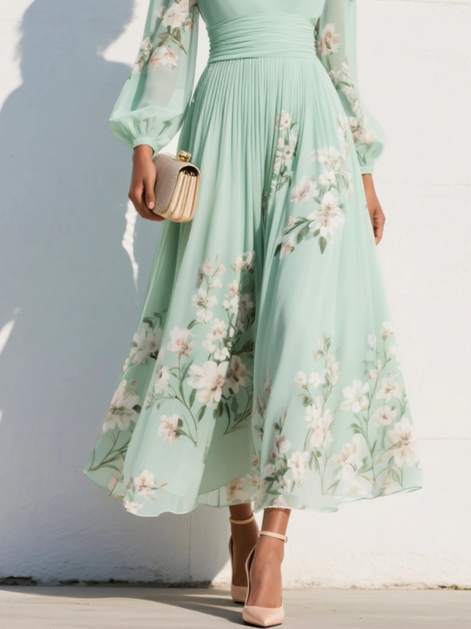 Olivia | Floral Chiffon Dress