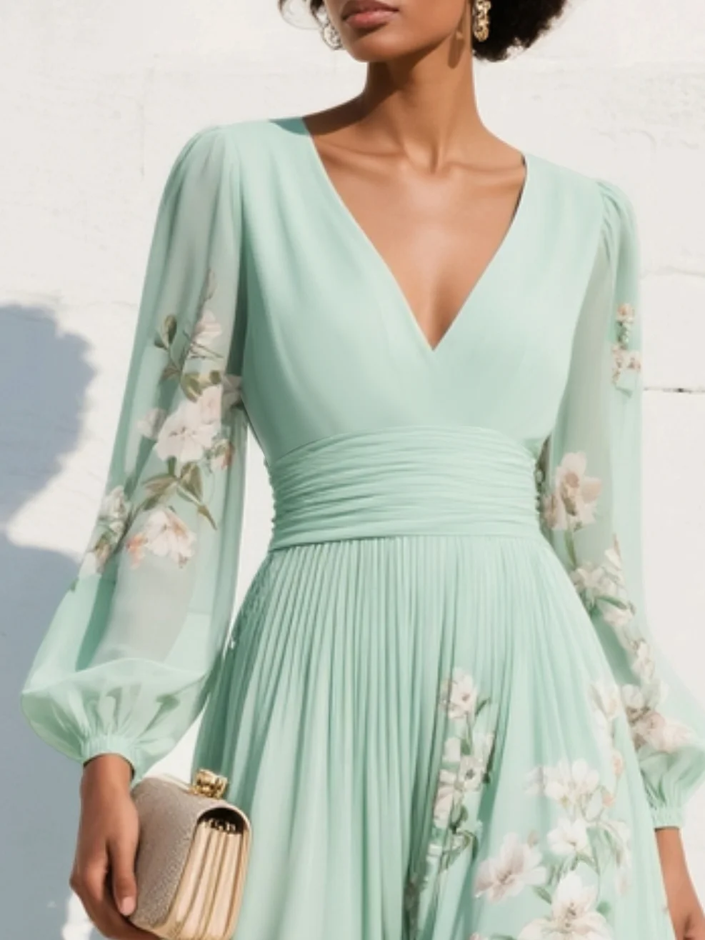 Olivia | Floral Chiffon Dress