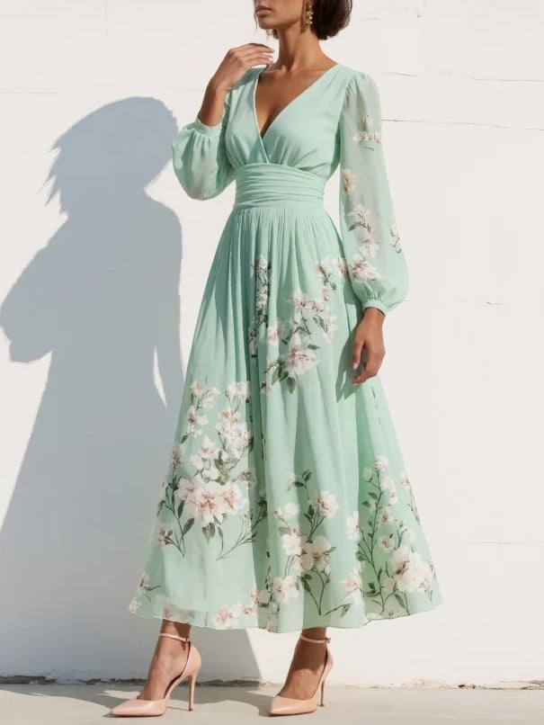 Olivia | Floral Chiffon Dress