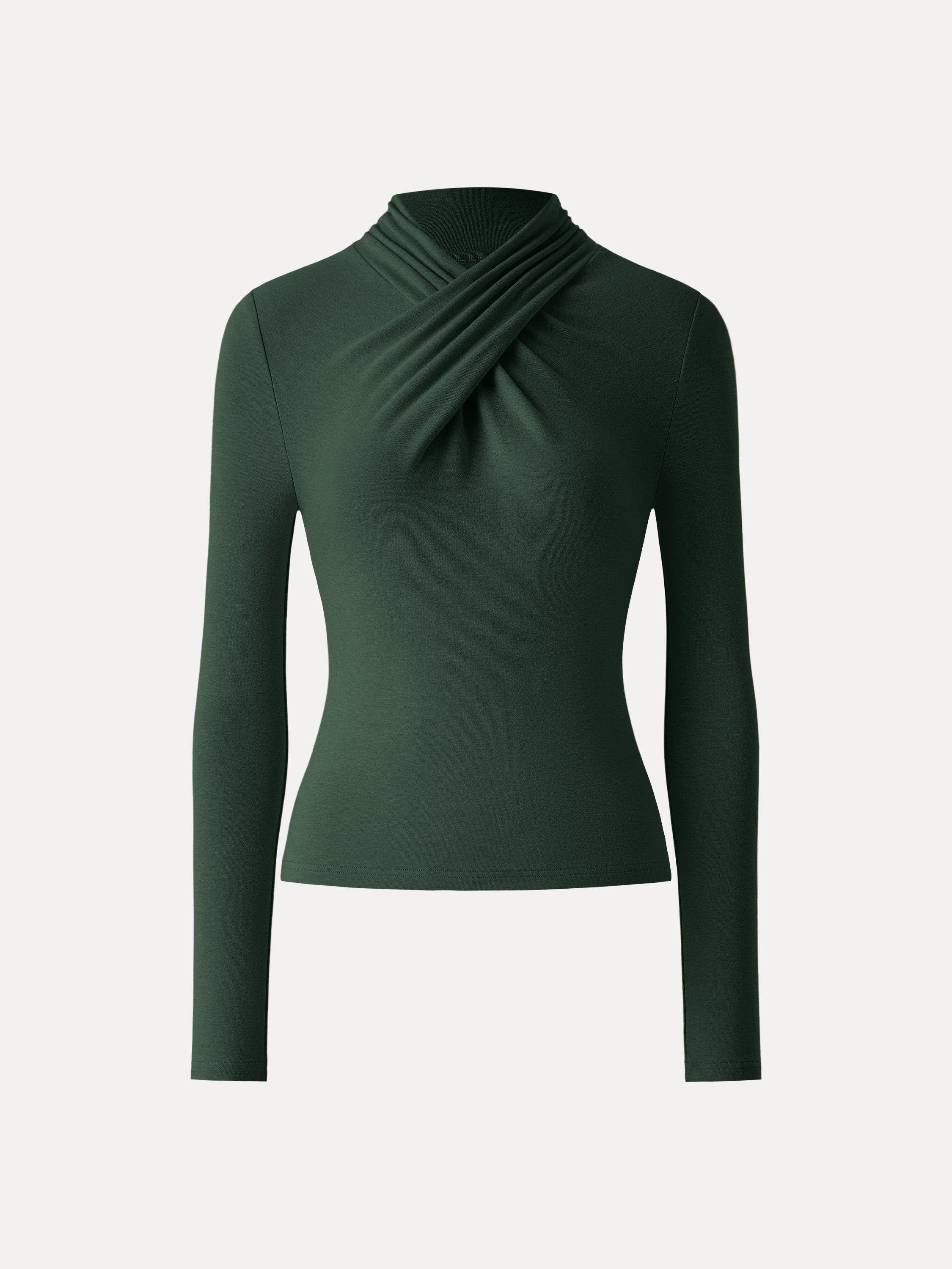 ProWarm Twisted Mockneck Long Sleeve Top