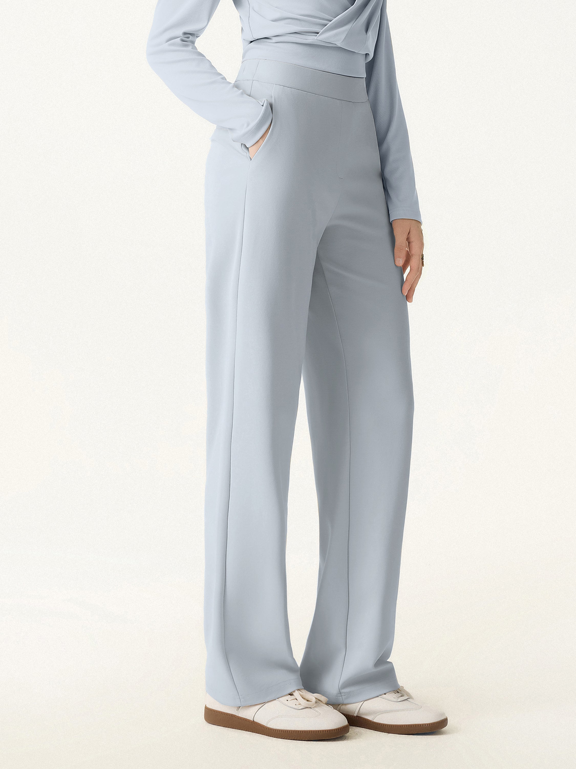 Sandwashed Modal Breathable Straight Leg Pull-on Travel Pants