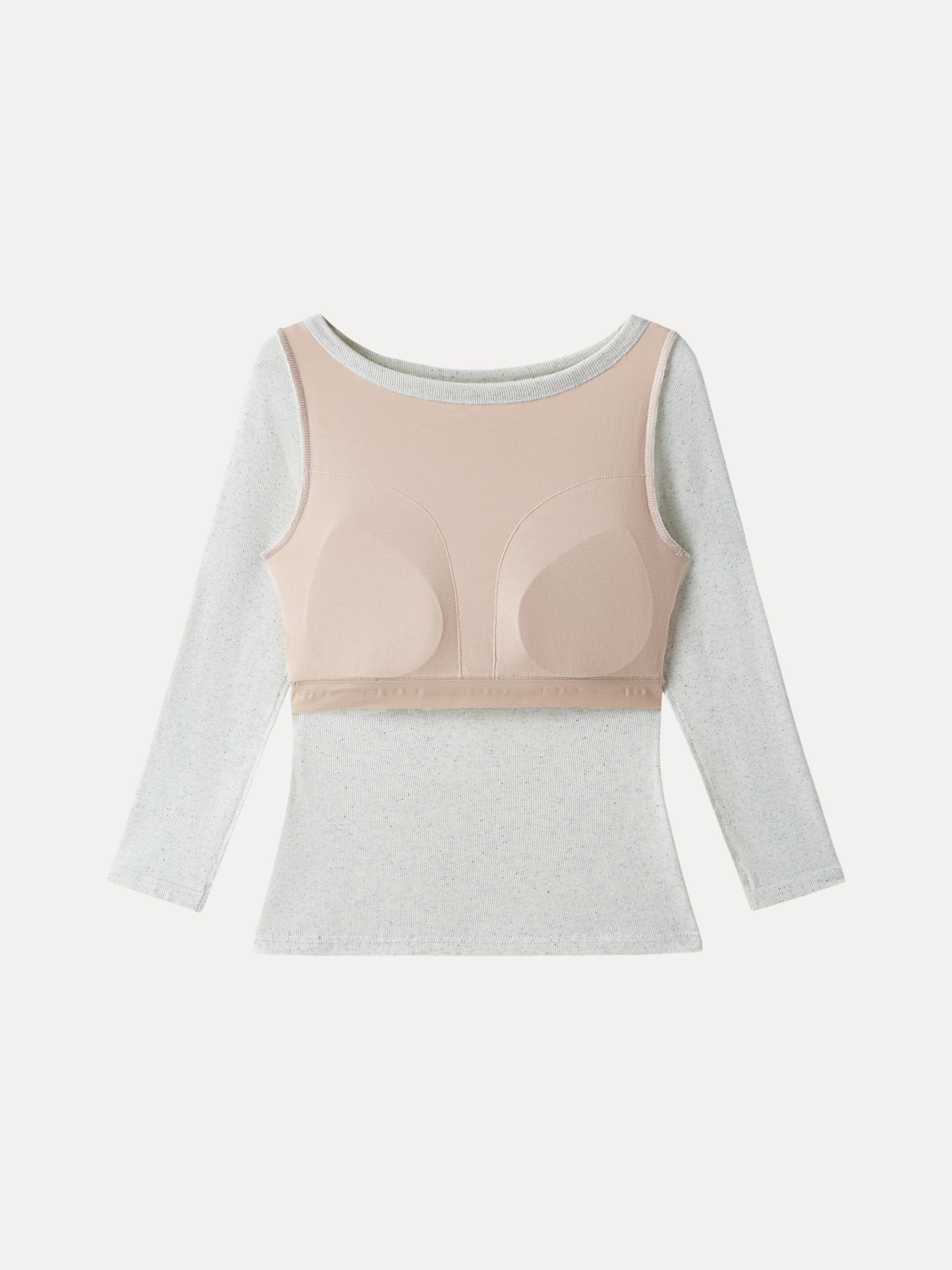 Boatneck 3/4 Sleeve Brami Top