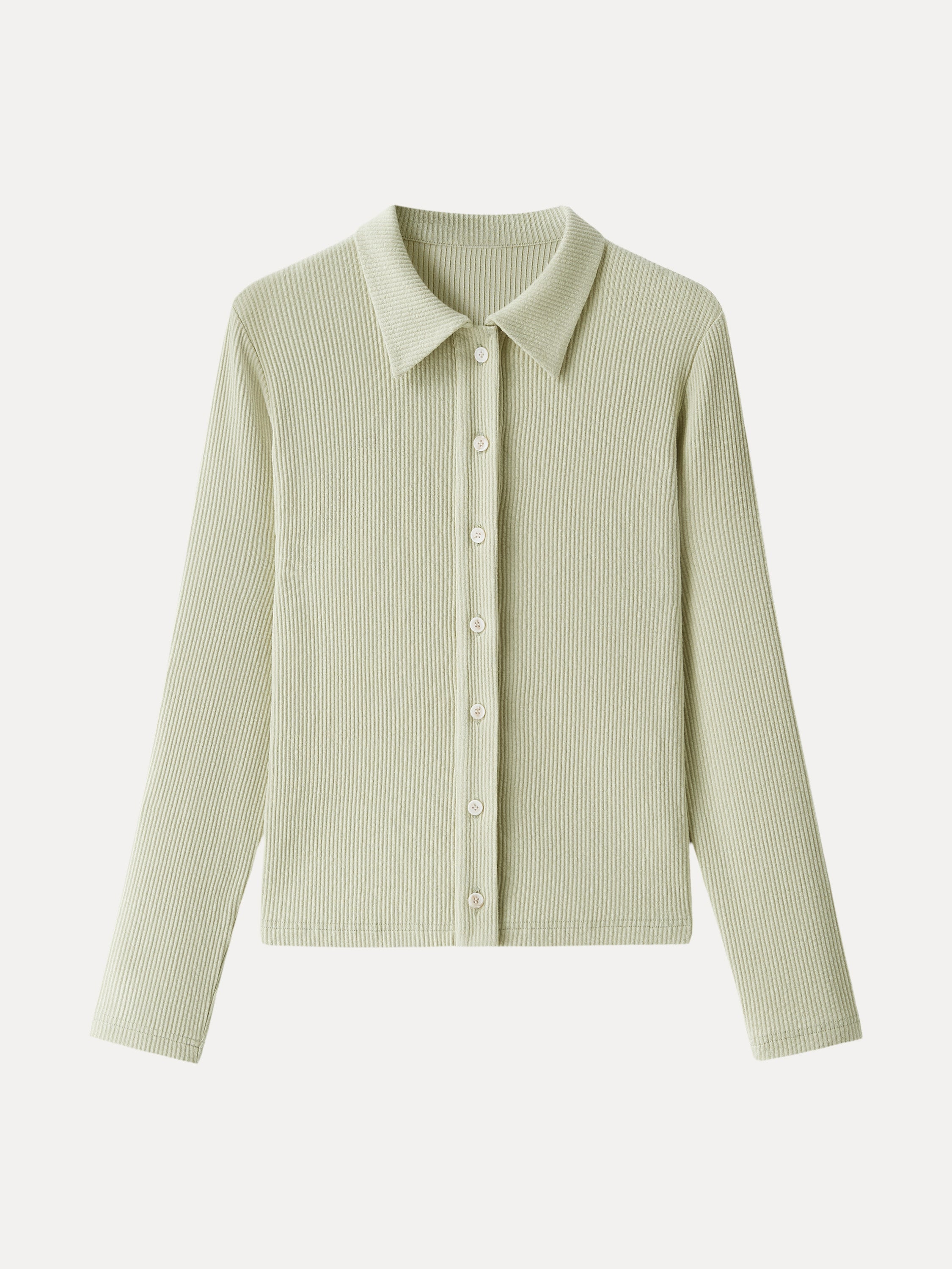 Stretch Cotton Textured Knit Button-Front Cardigan