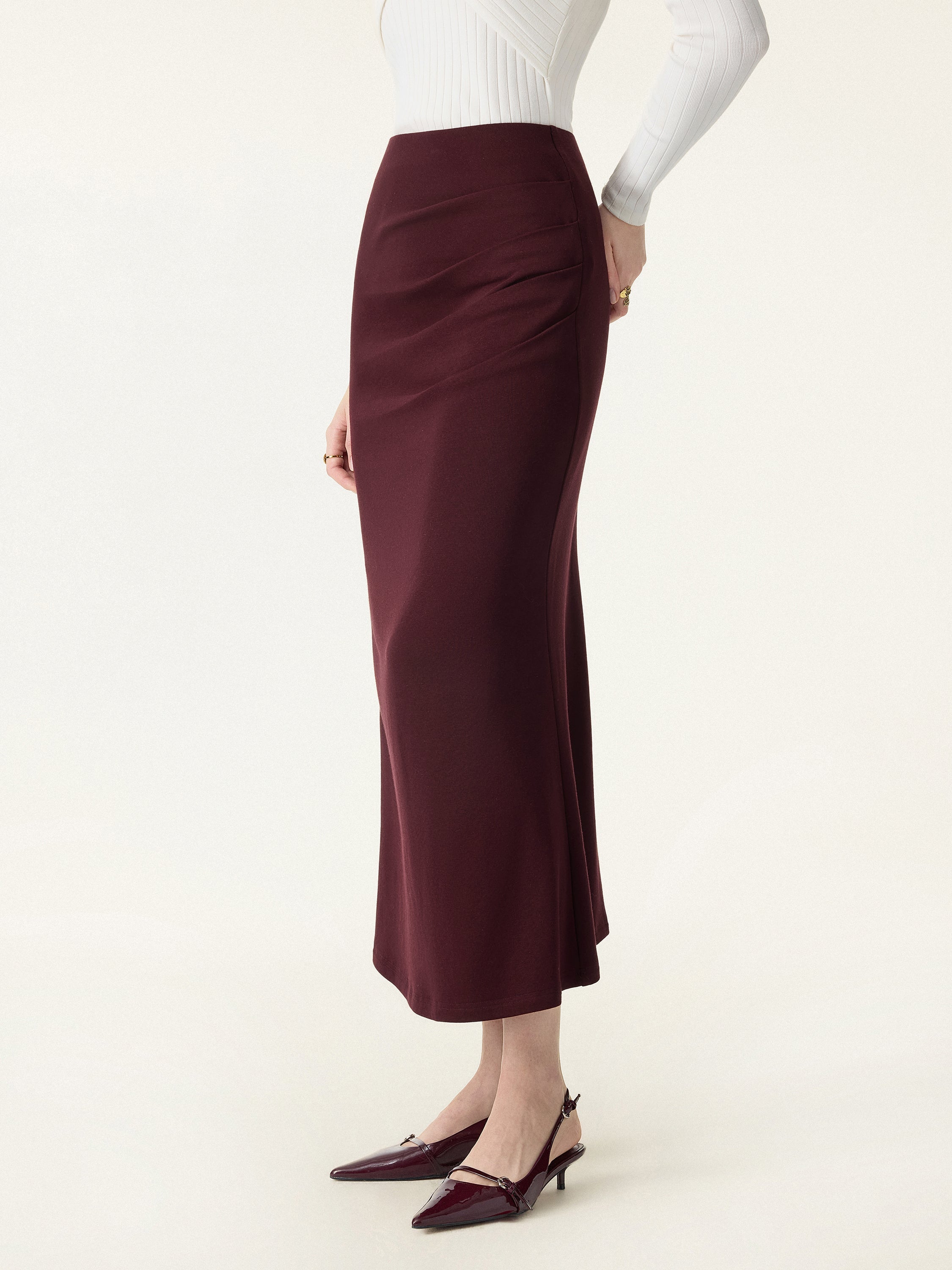 ProWarm Stretchy Tucked Flare Maxi Skirt