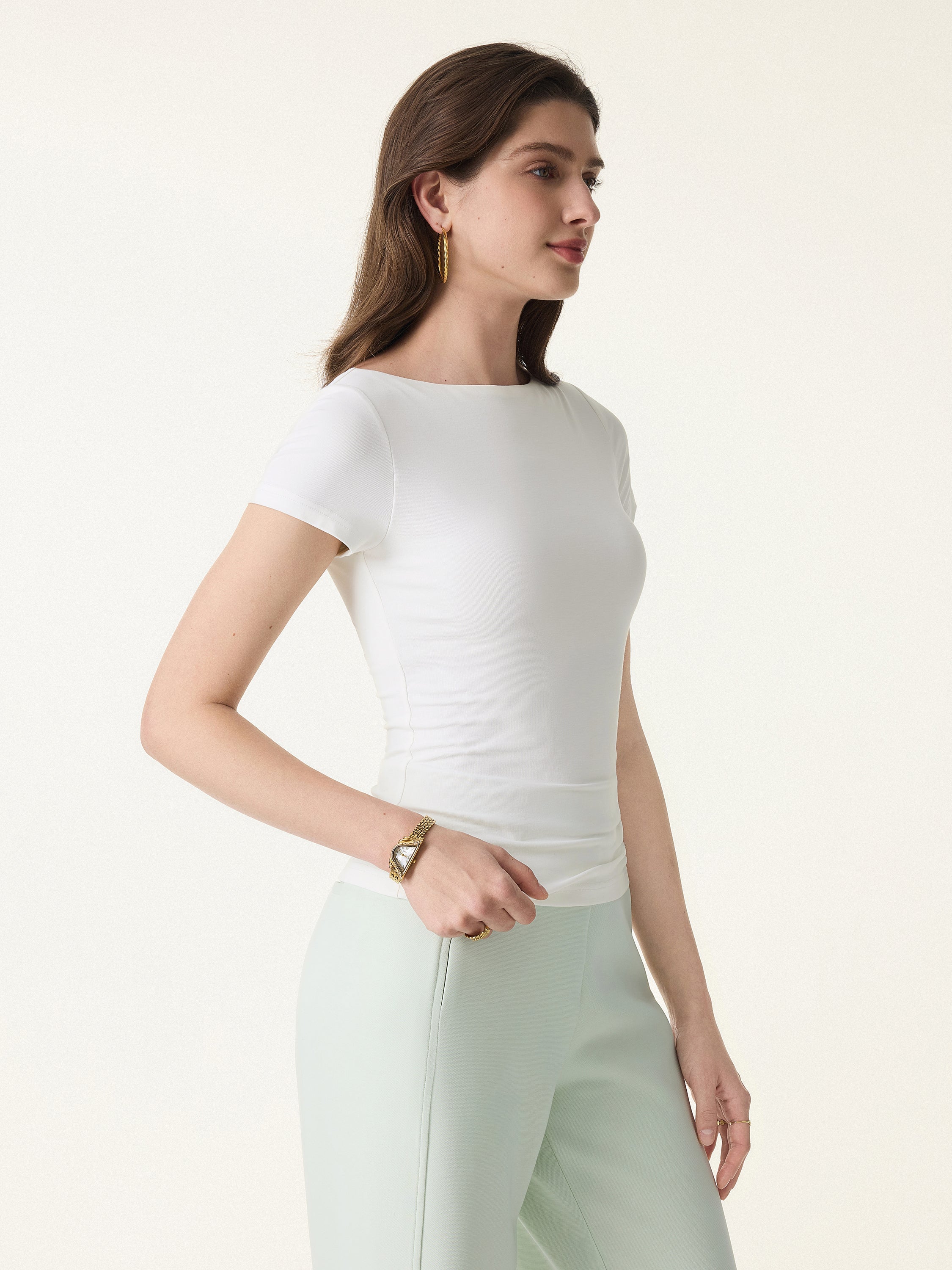 SkinKiss Boatneck Short Sleeve Brami