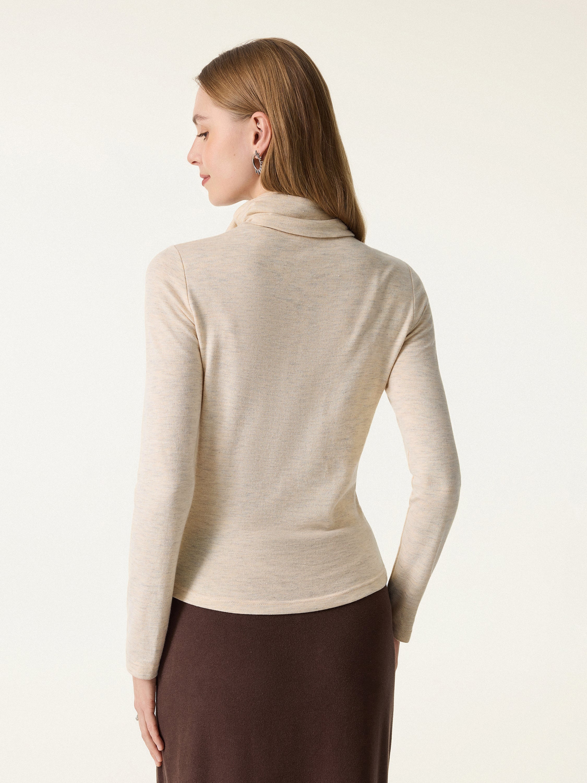 Ruched Long Sleeve Brami with Scarf