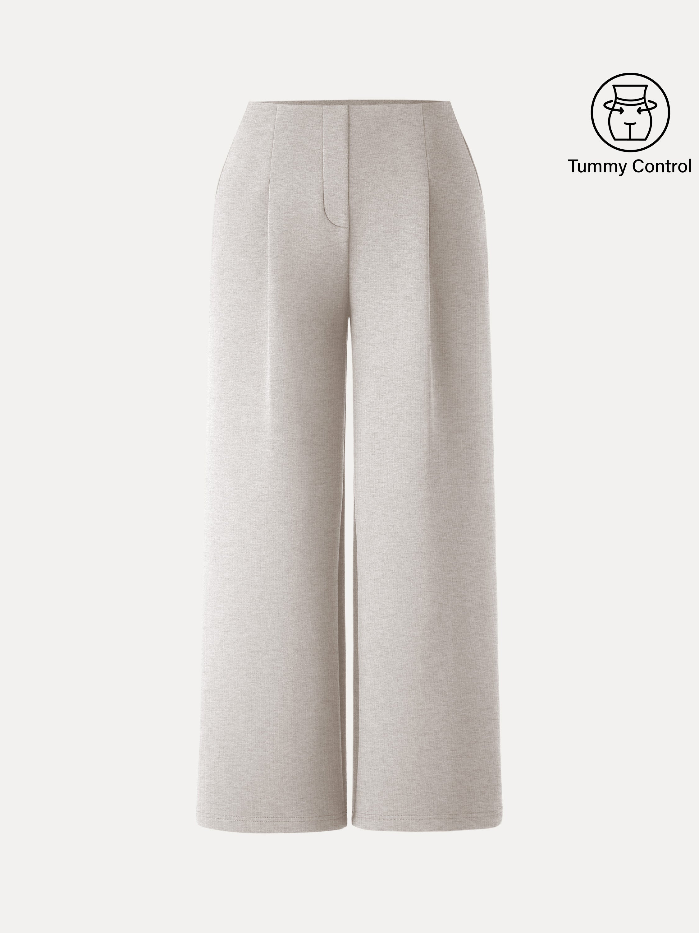 Tummy-Control Mid Rise Straight Leg Pull-on Pants
