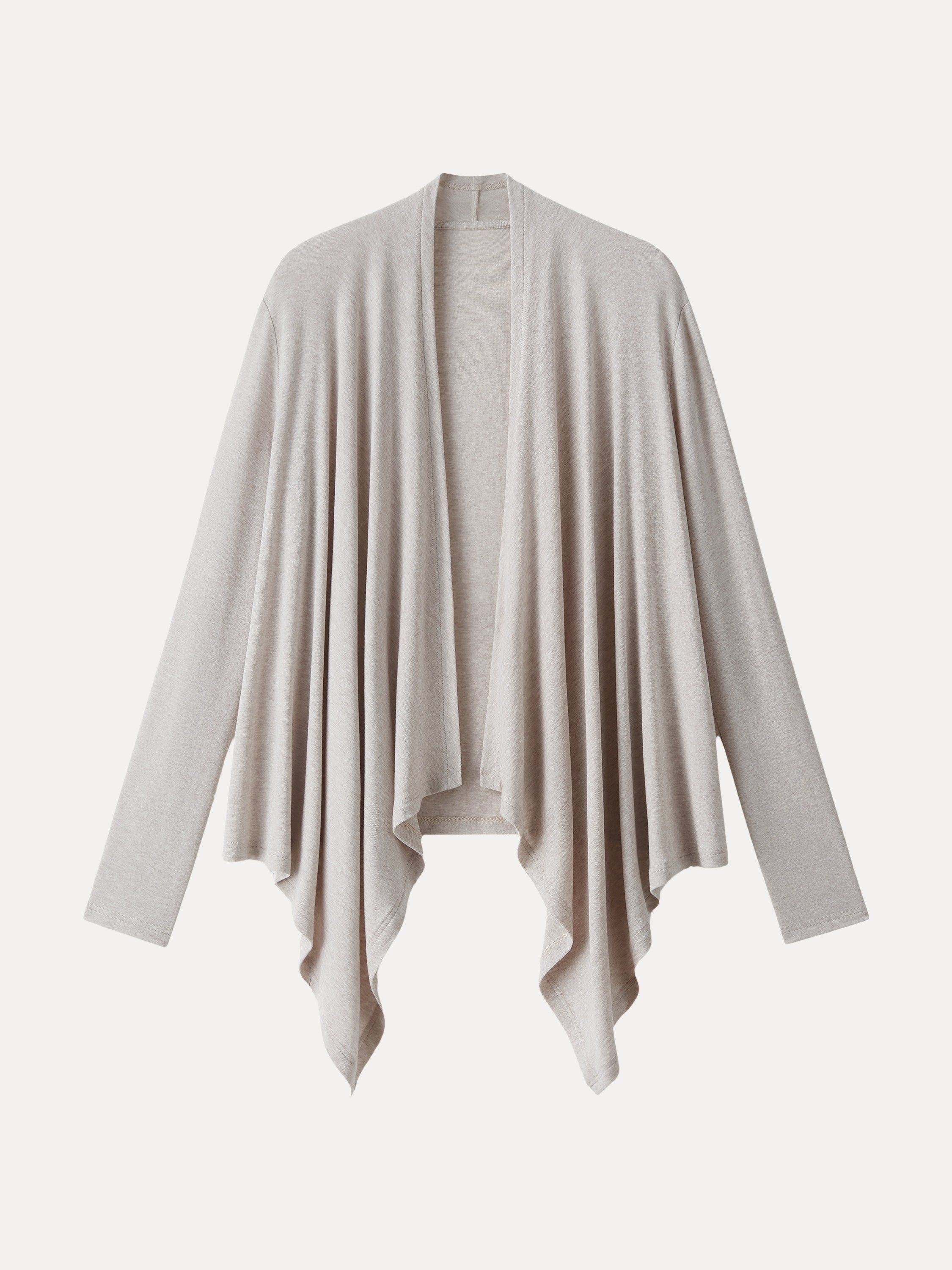 Soft Lyocell Wool Fluid Drape Cardigan
