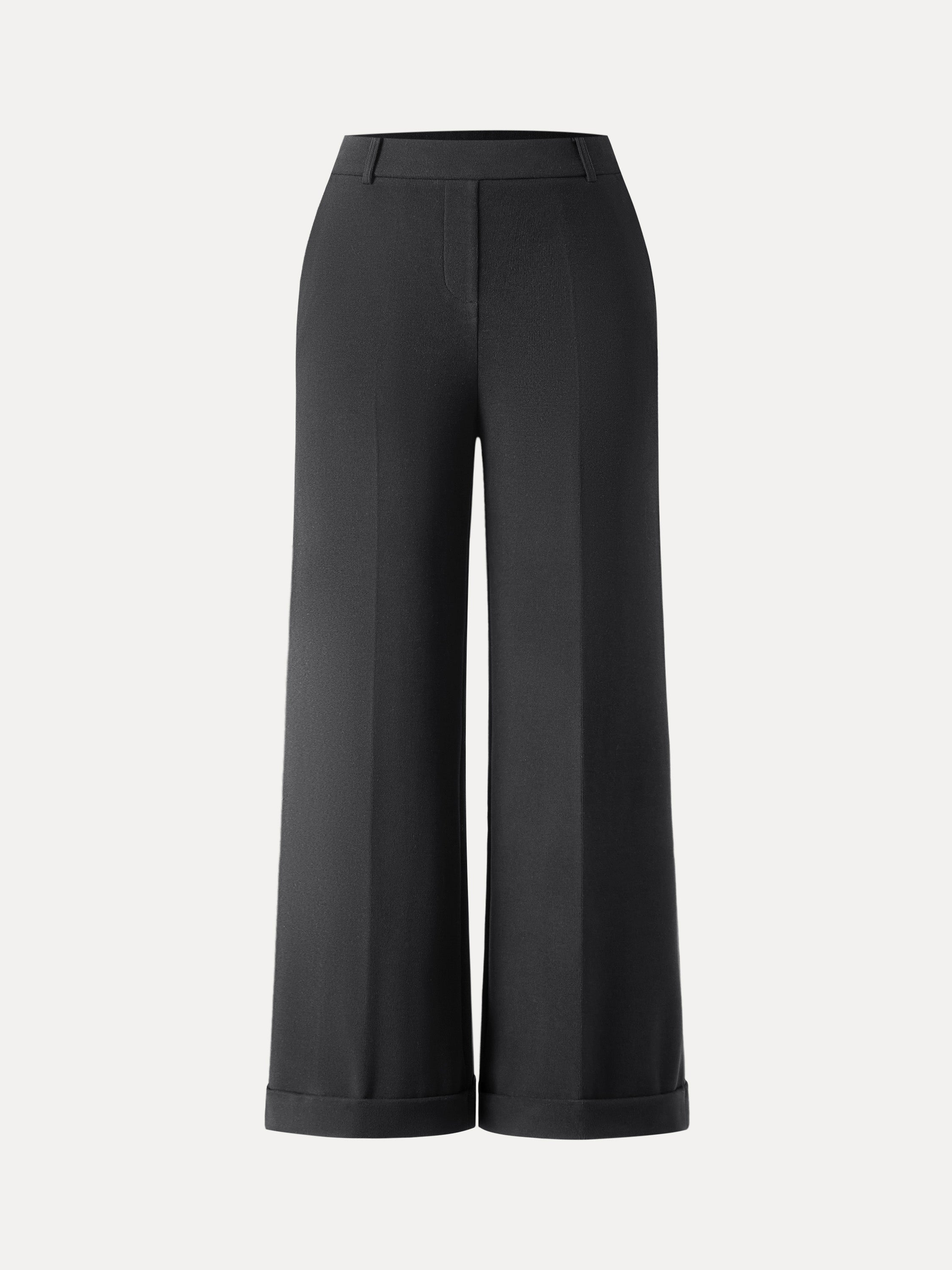 Cozy Warm High Rise Kickout Pull-on Pants with Pockets