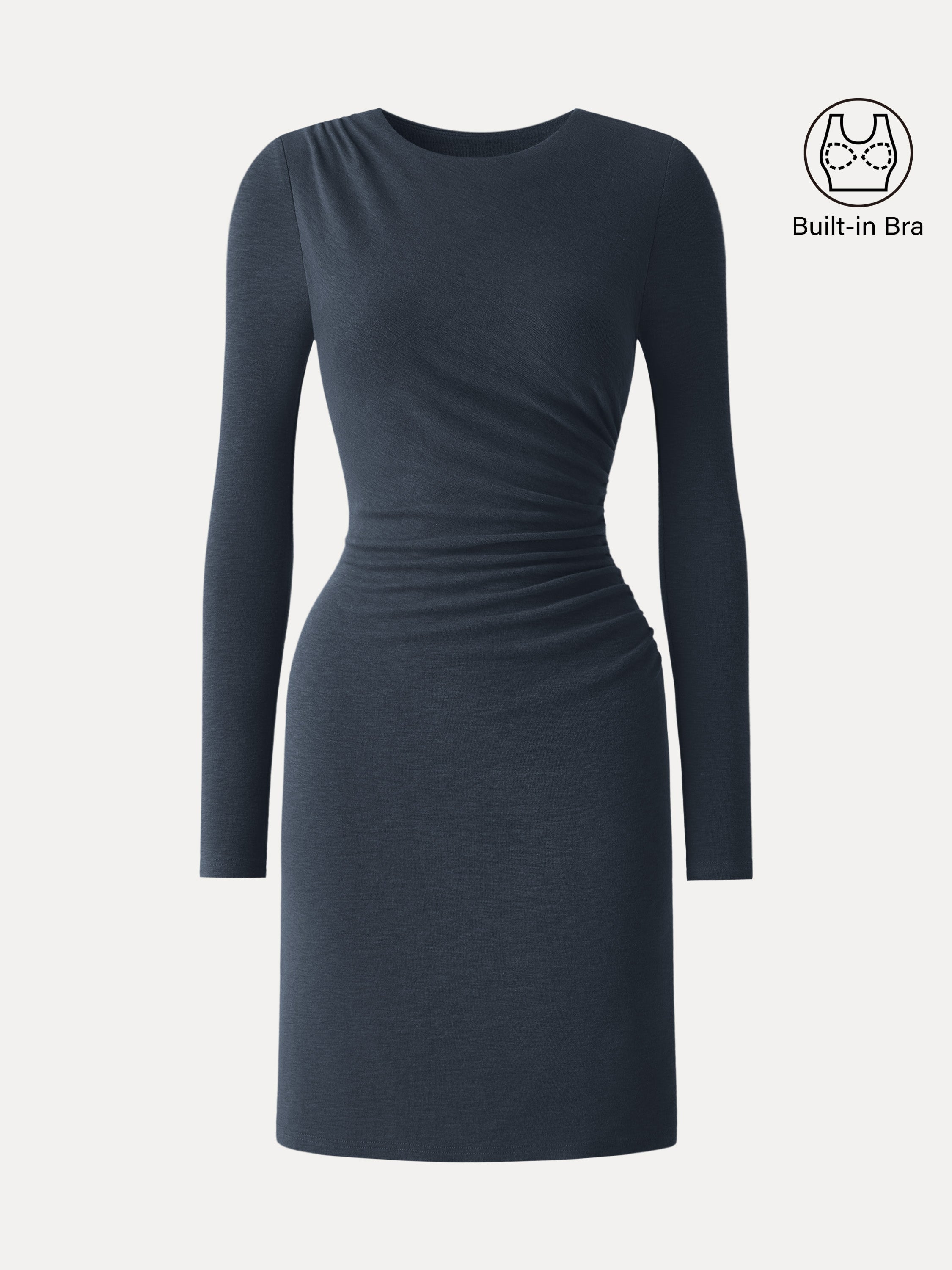 Cotton Lyocell Sleek Ruched Mini Brami Dress