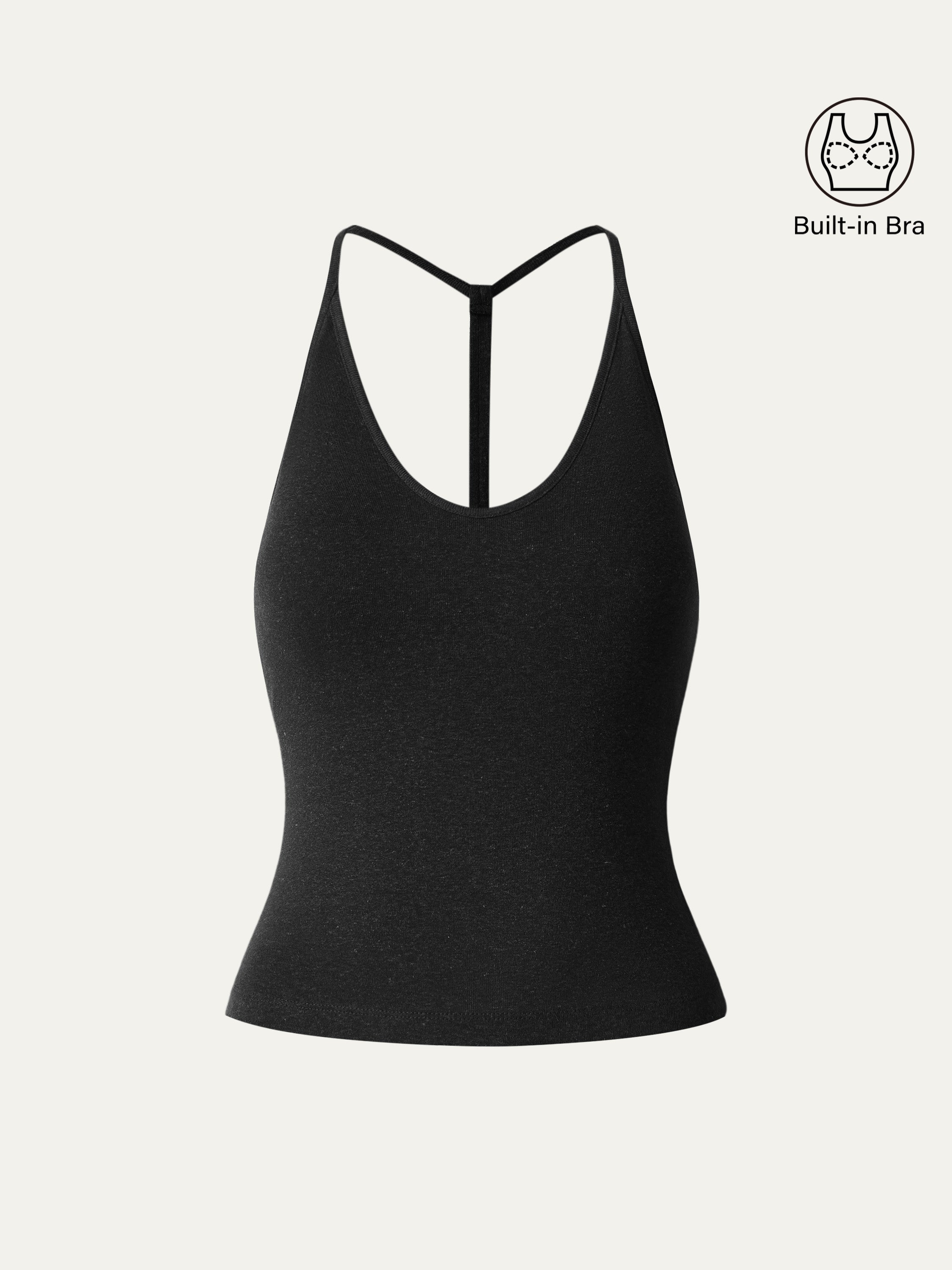 Soft Linen Luxe V-neck T-back Airy Brami Tank