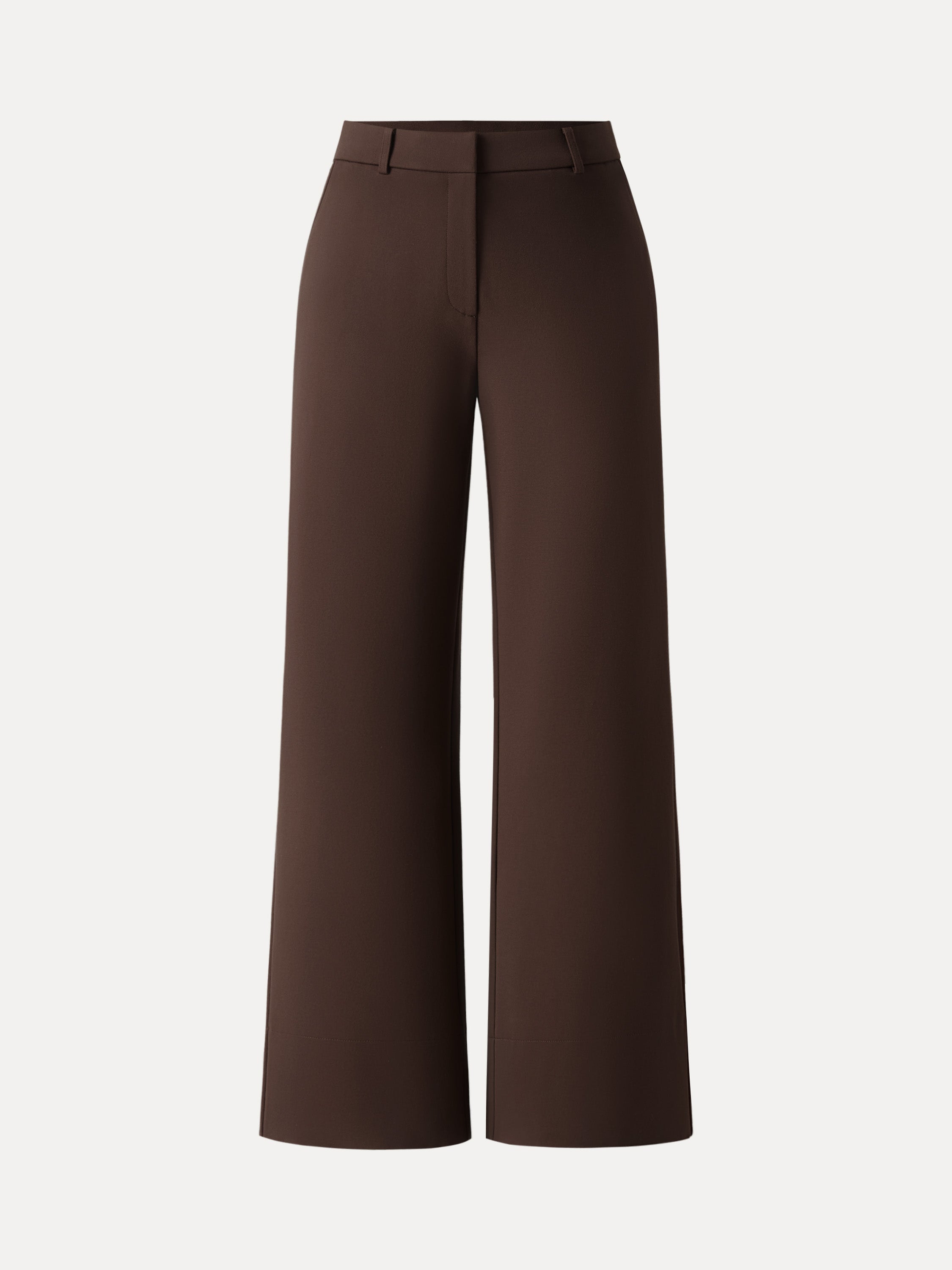 High Rise Wide Leg Trousers with Zippered Pockets