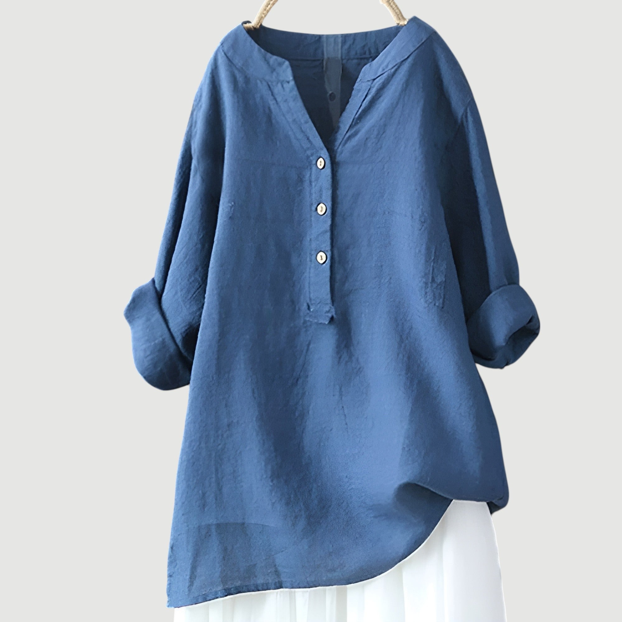 Linda | Relaxed Linen Blend Blouse