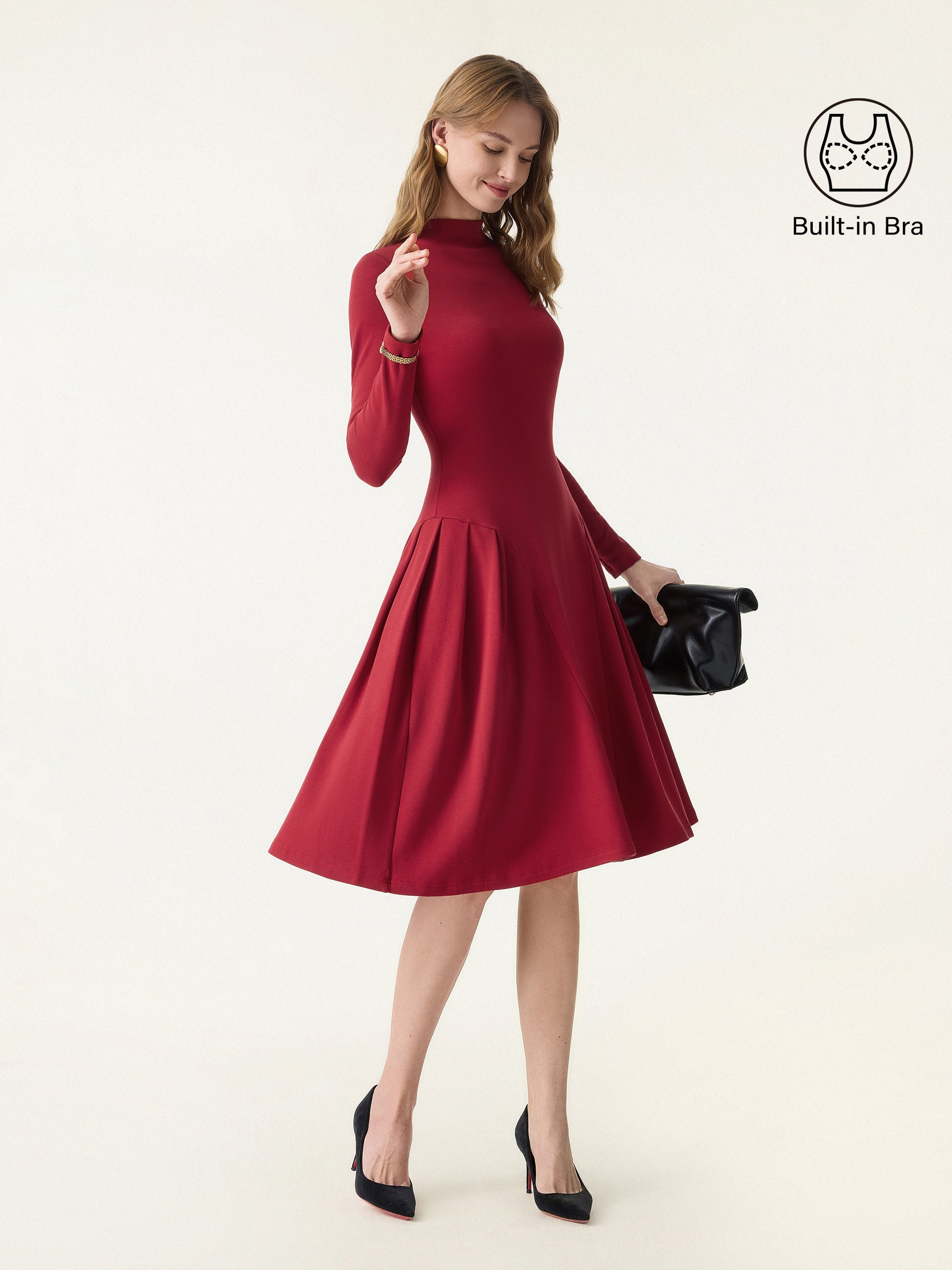 MaxWarm Mockneck Knee Length Brami Dress