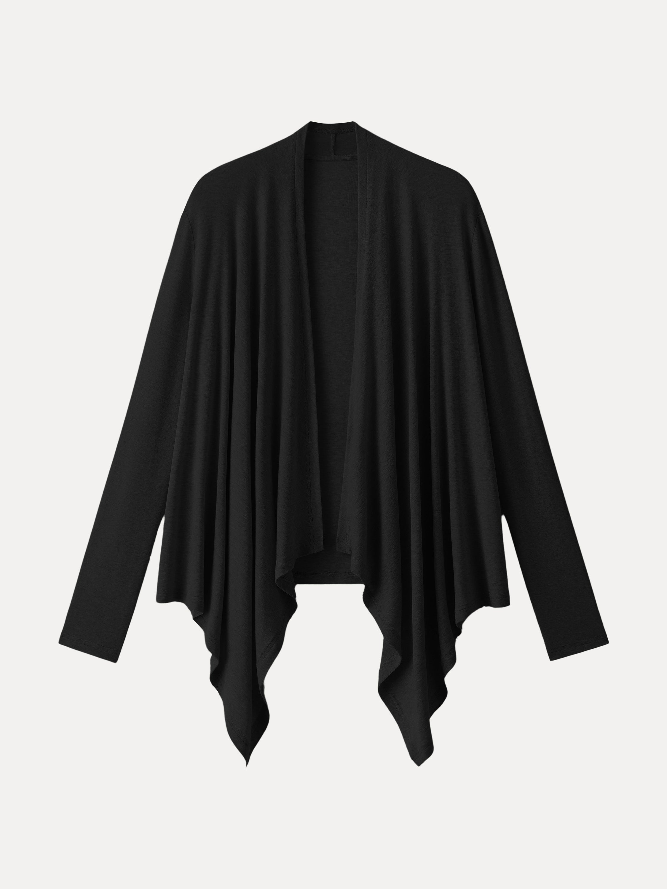 Soft Lyocell Wool Fluid Drape Cardigan
