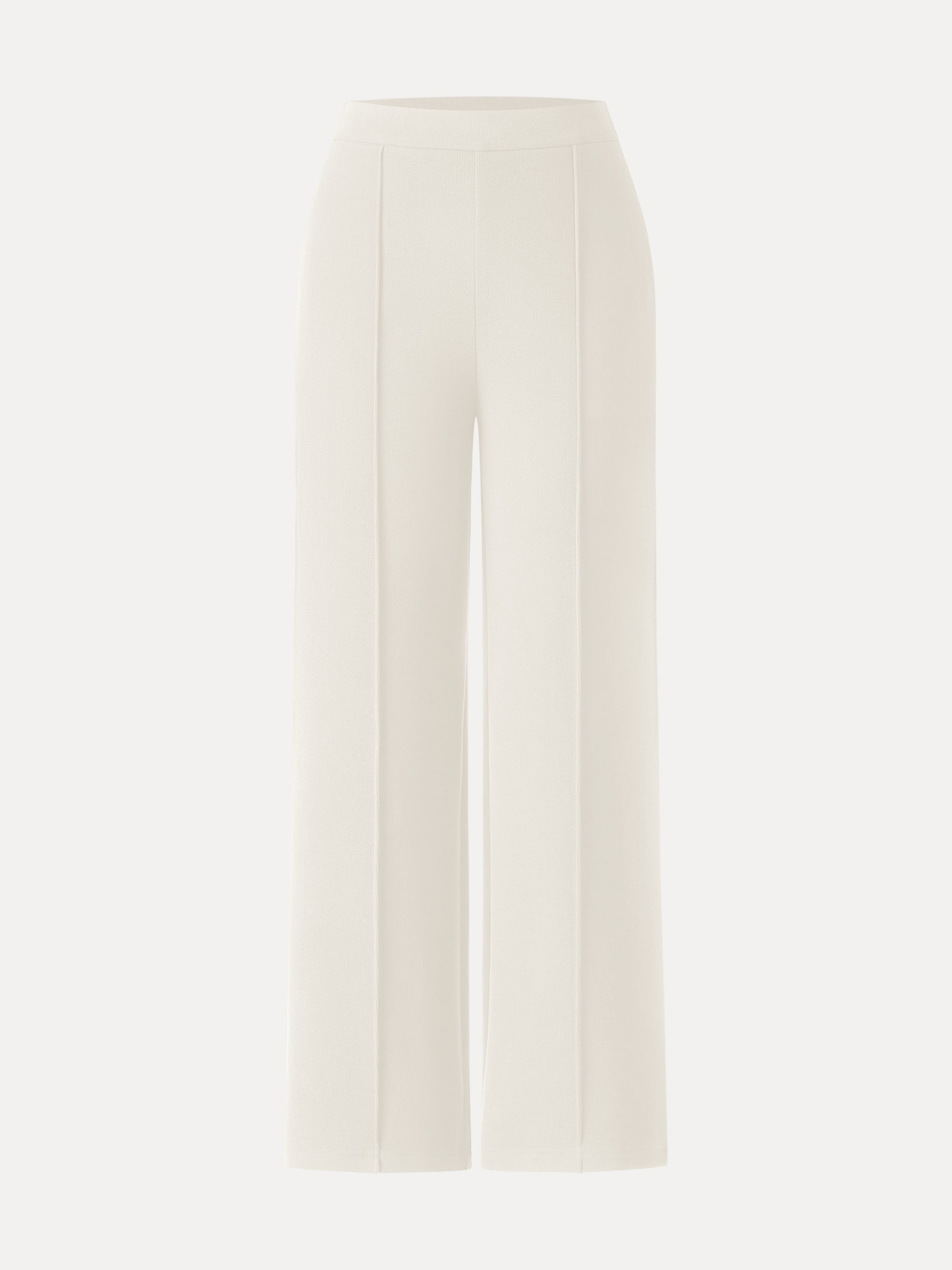 Brushed Warm High Rise Pintuck Straight Leg Pull-on Pants