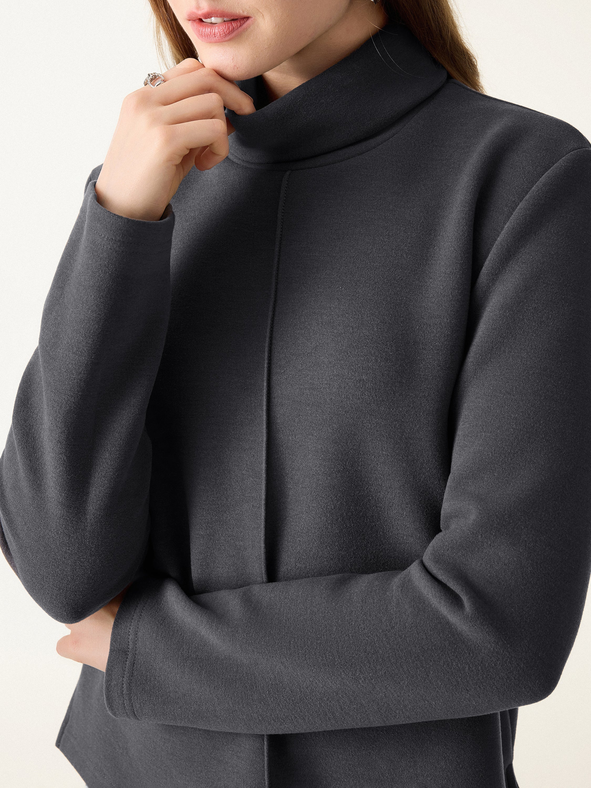 FuzzLuxe Turtleneck Long Sleeve Top