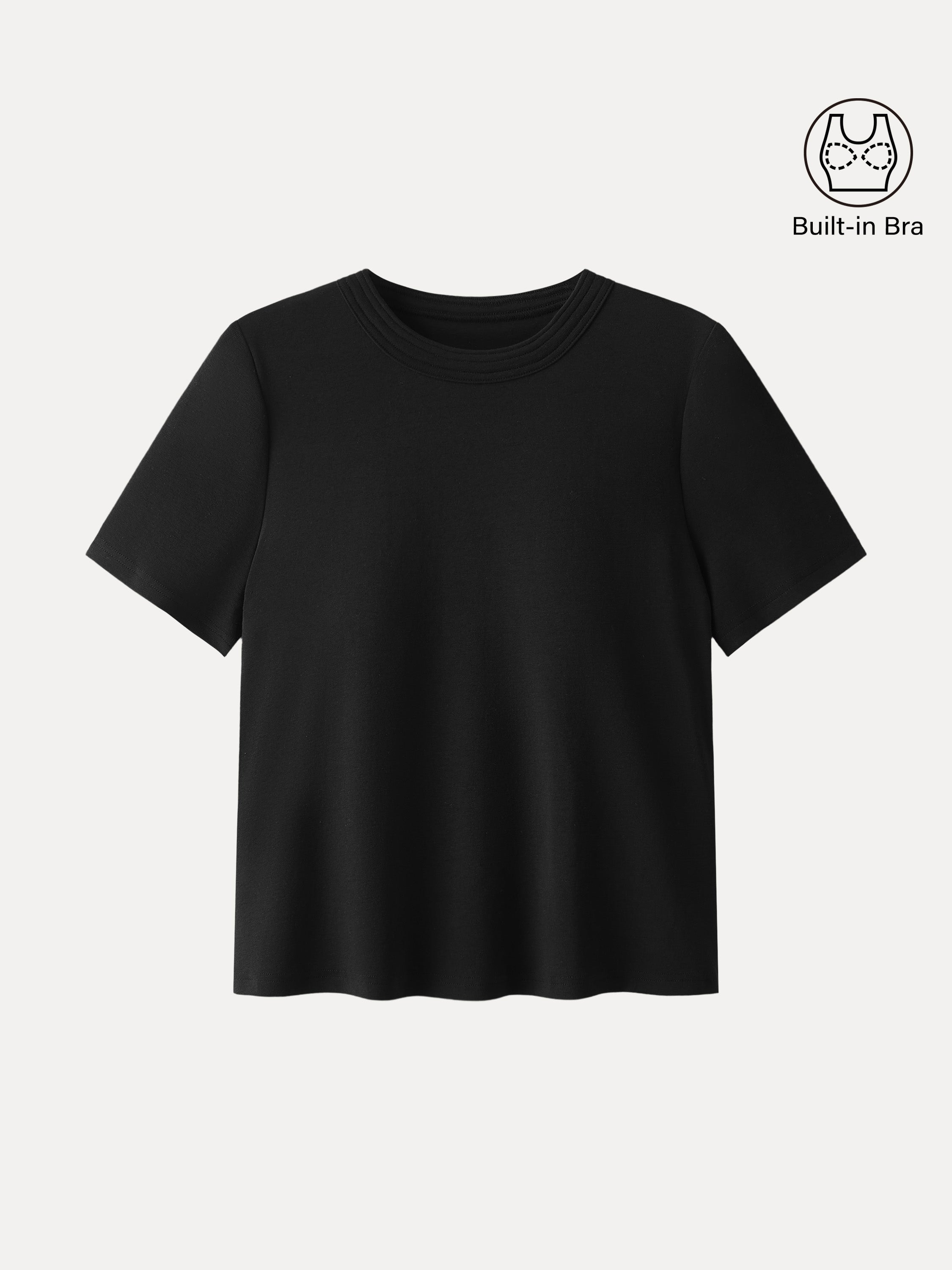 Cotton Lyocell Crew Neck Short Sleeve Brami