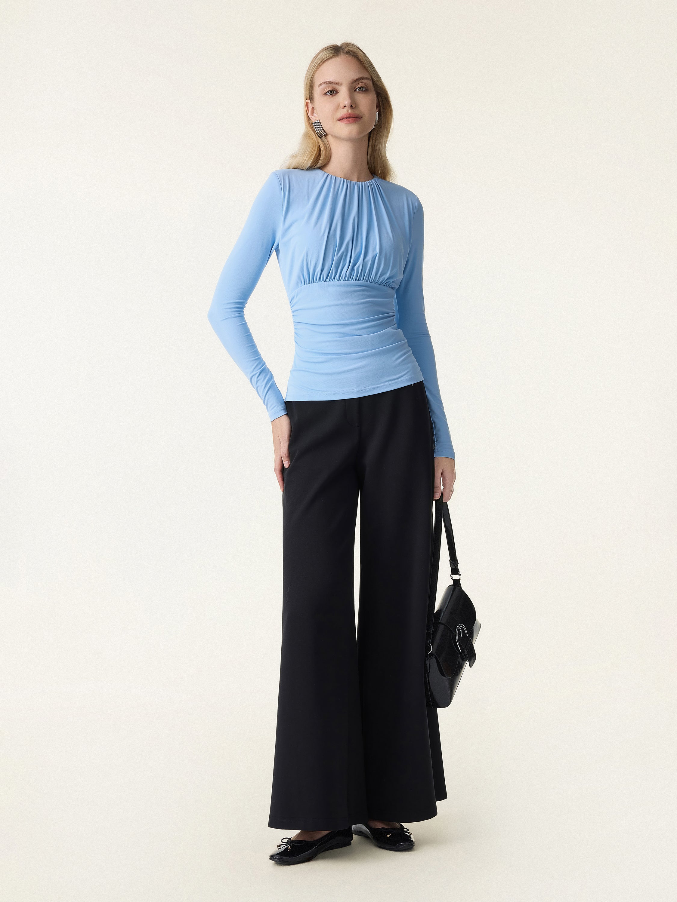 SkinKiss Round Neck All-over Ruching Brami