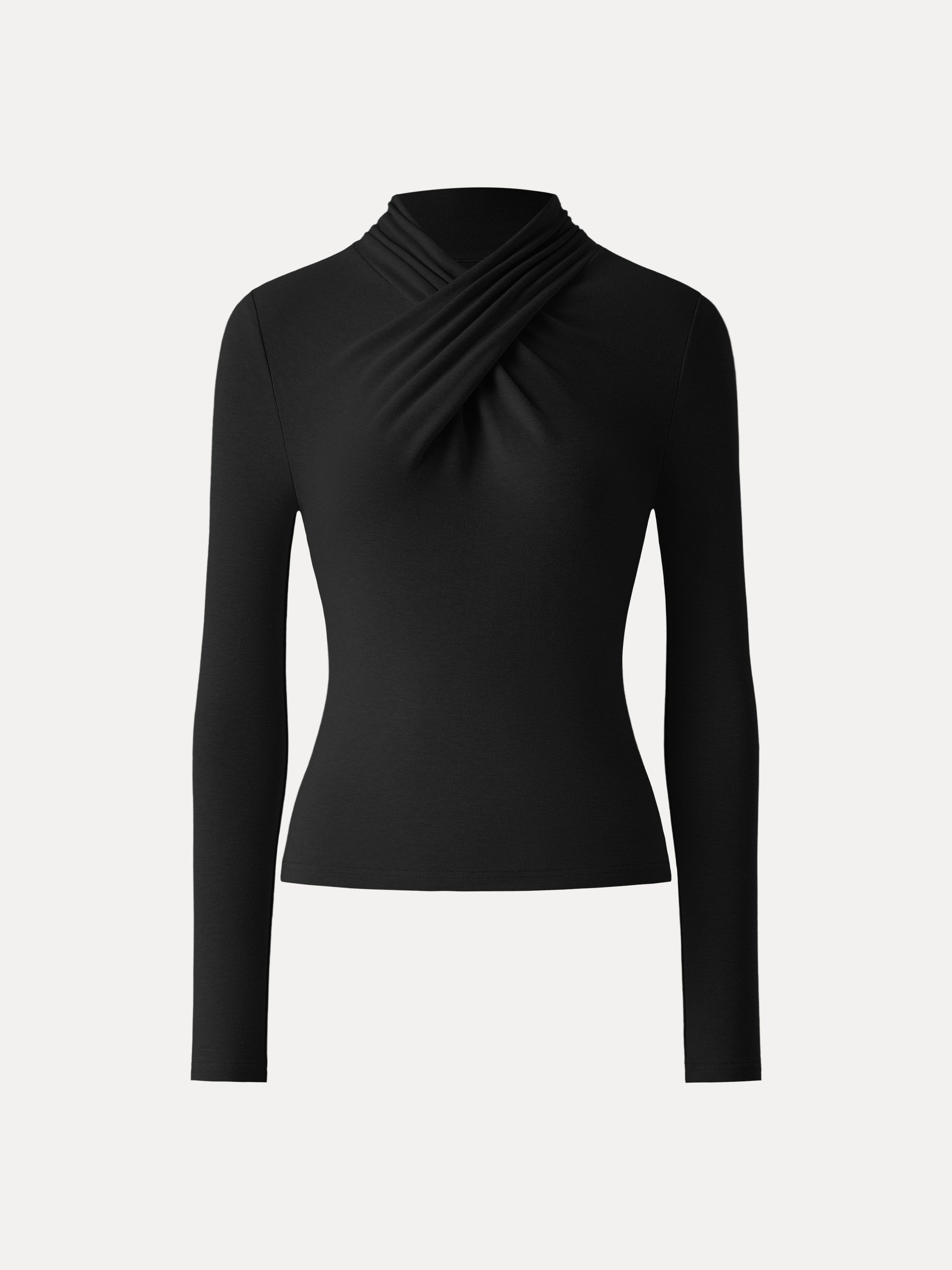 ProWarm Twisted Mockneck Long Sleeve Top