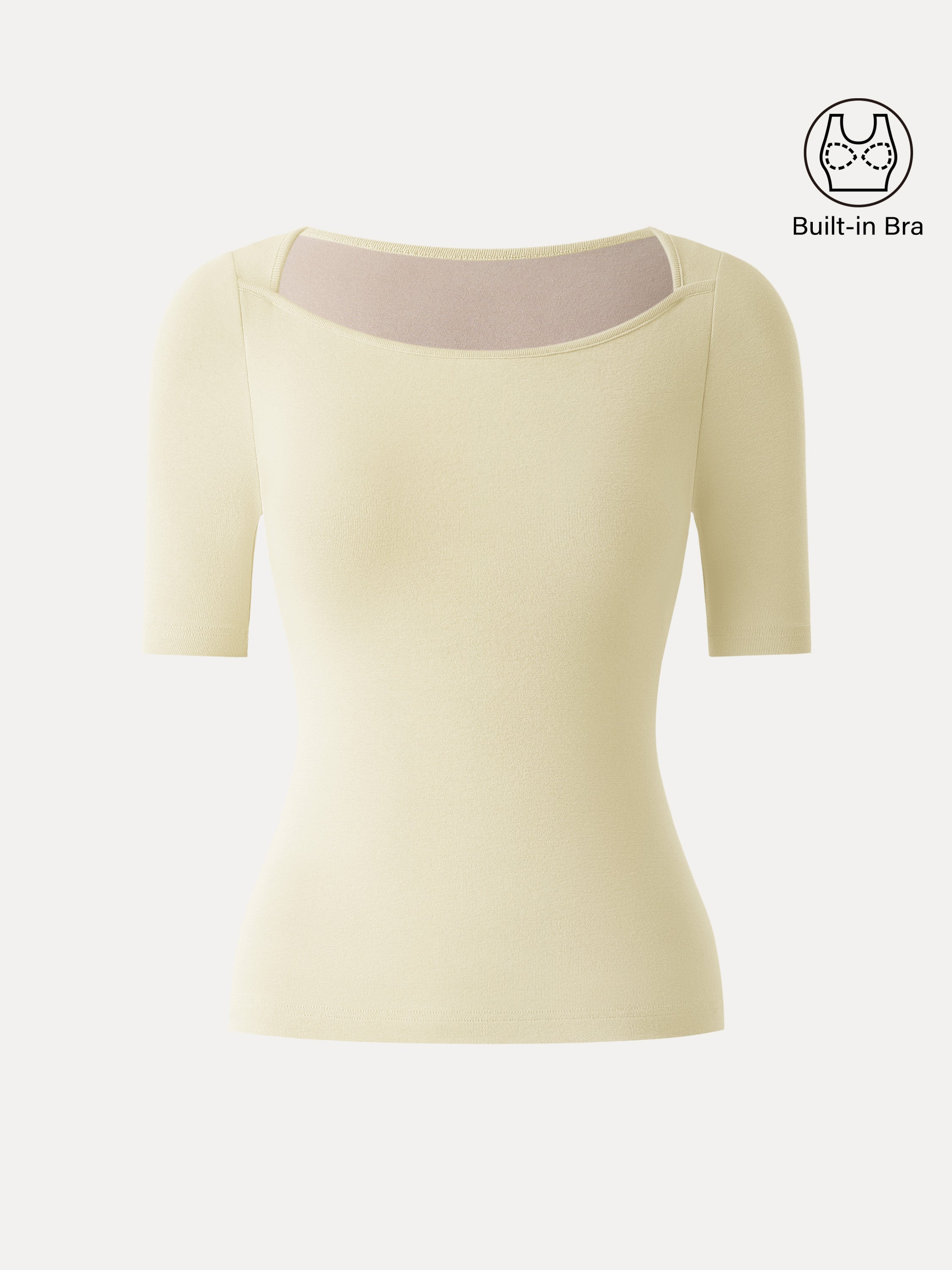 Cotton Lyocell Scoop Neck Short Sleeve Brami