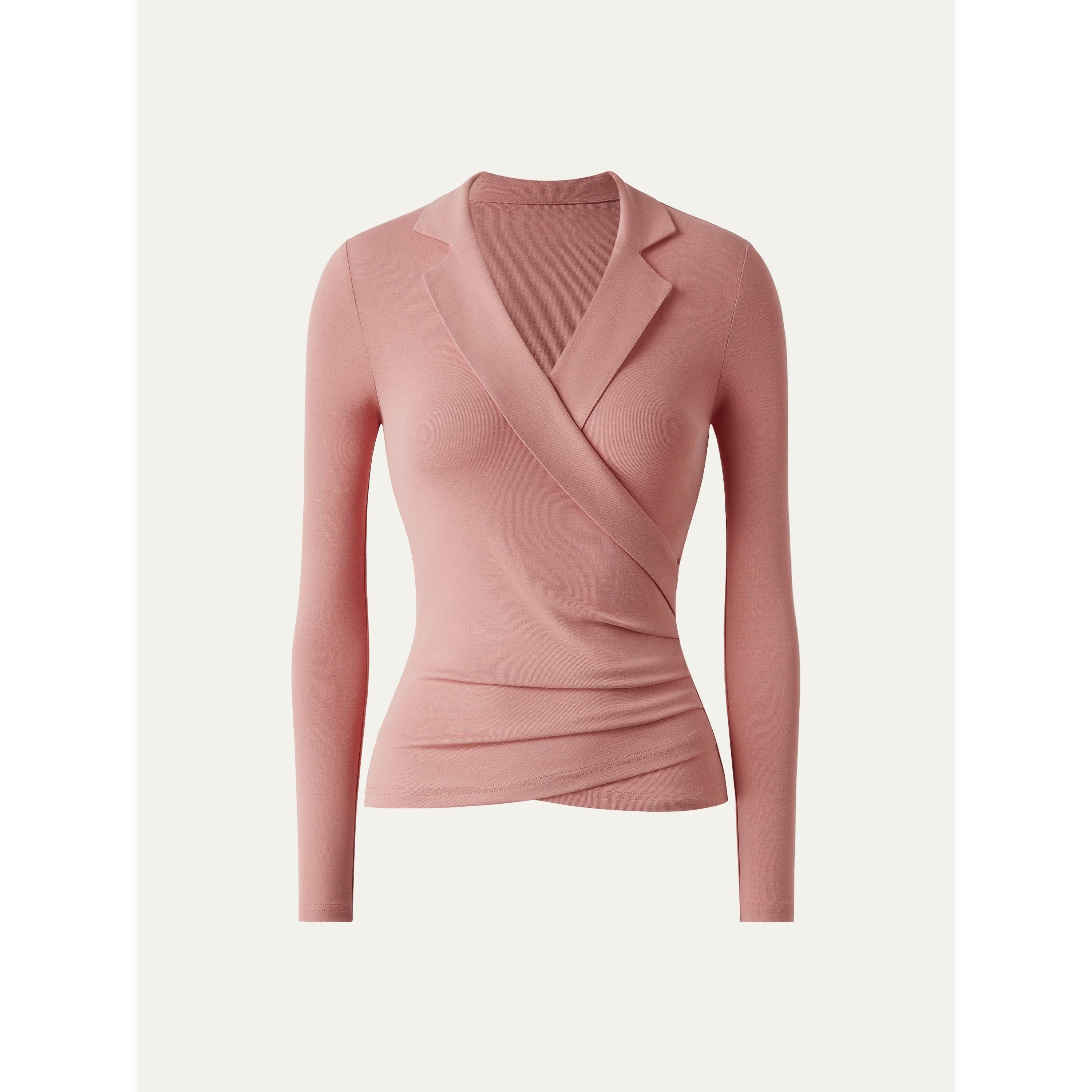 Collar Wrap Lightweight Top