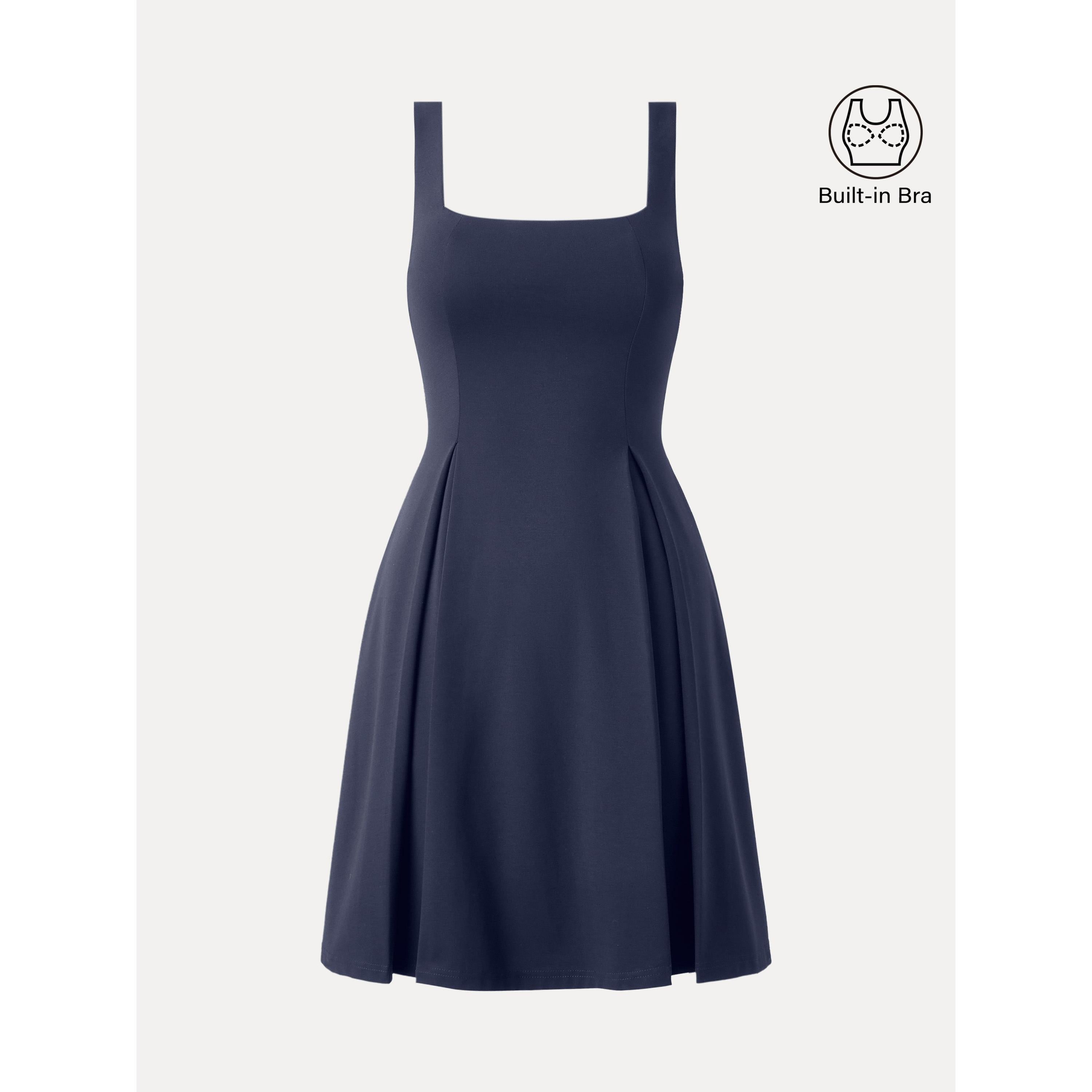 Square Neck Fit-and-flare Mini Brami Dress